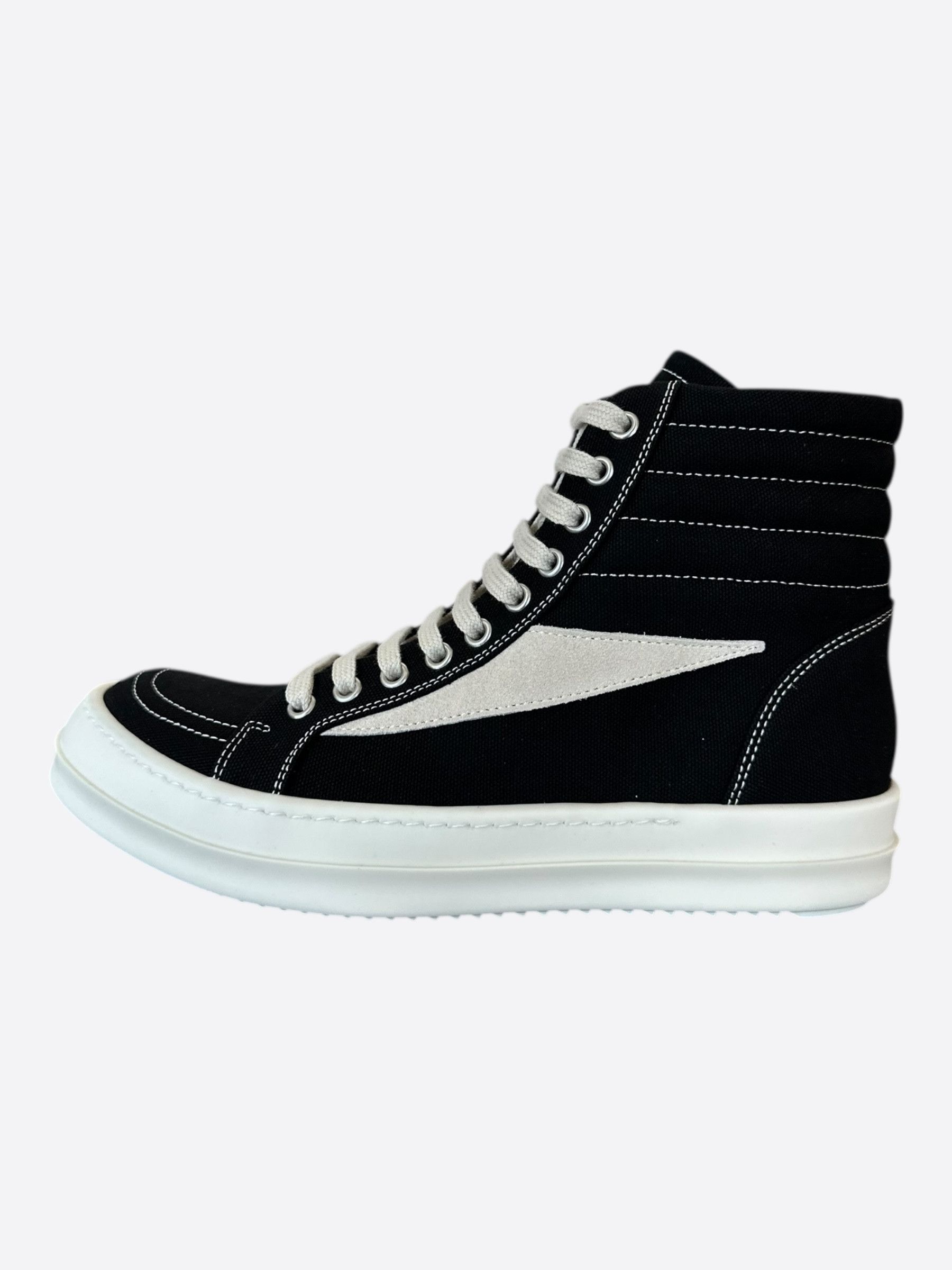 Rick Owens Rick Owens Black & White Vintage Women's High Top Sneakers Size US 9 / IT 39 - 3 Thumbnail