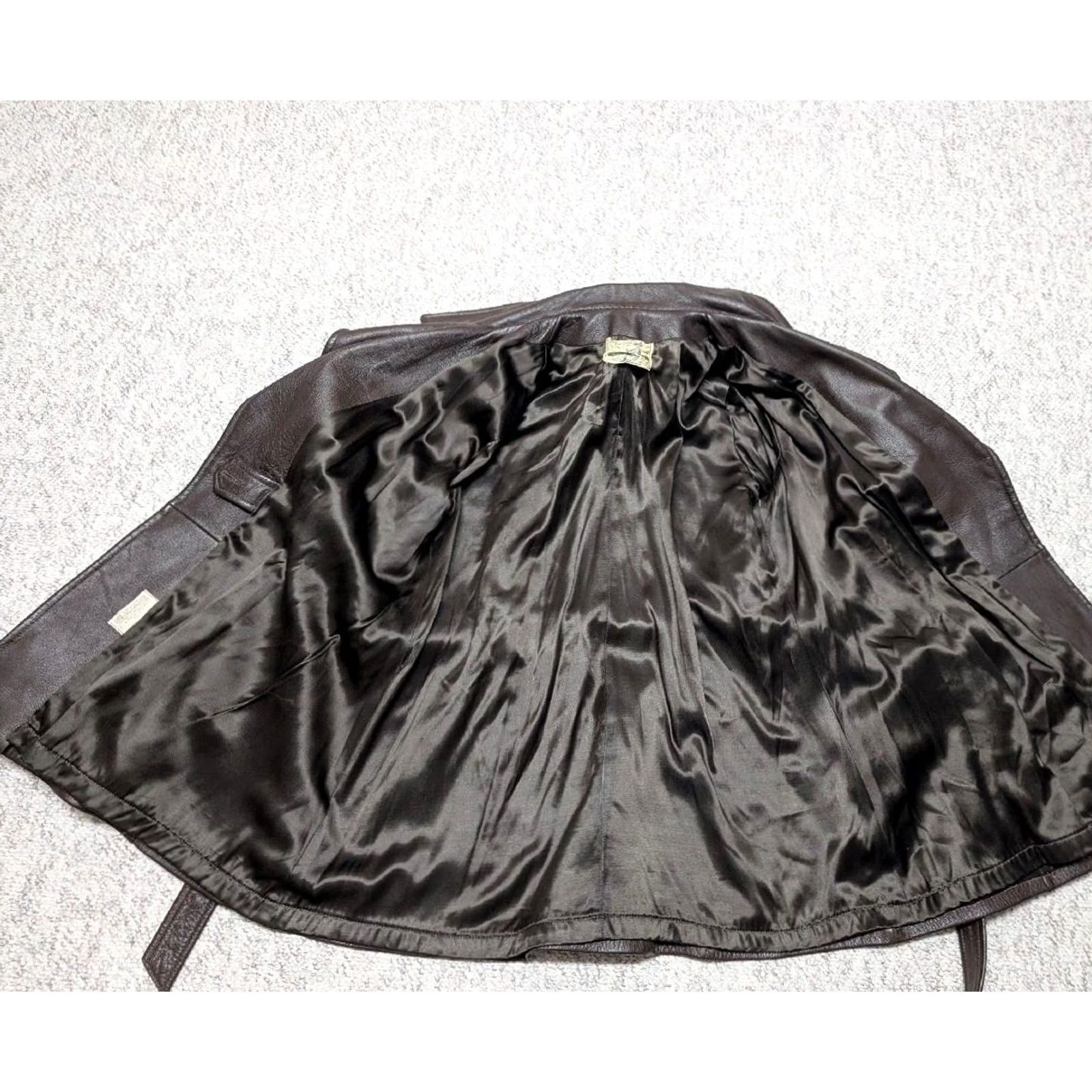 Doublet VINTAGE deerskin coat jacket 36-38 XS brown deerskin leather blazer belt double breasted Size 34R - 4 Thumbnail