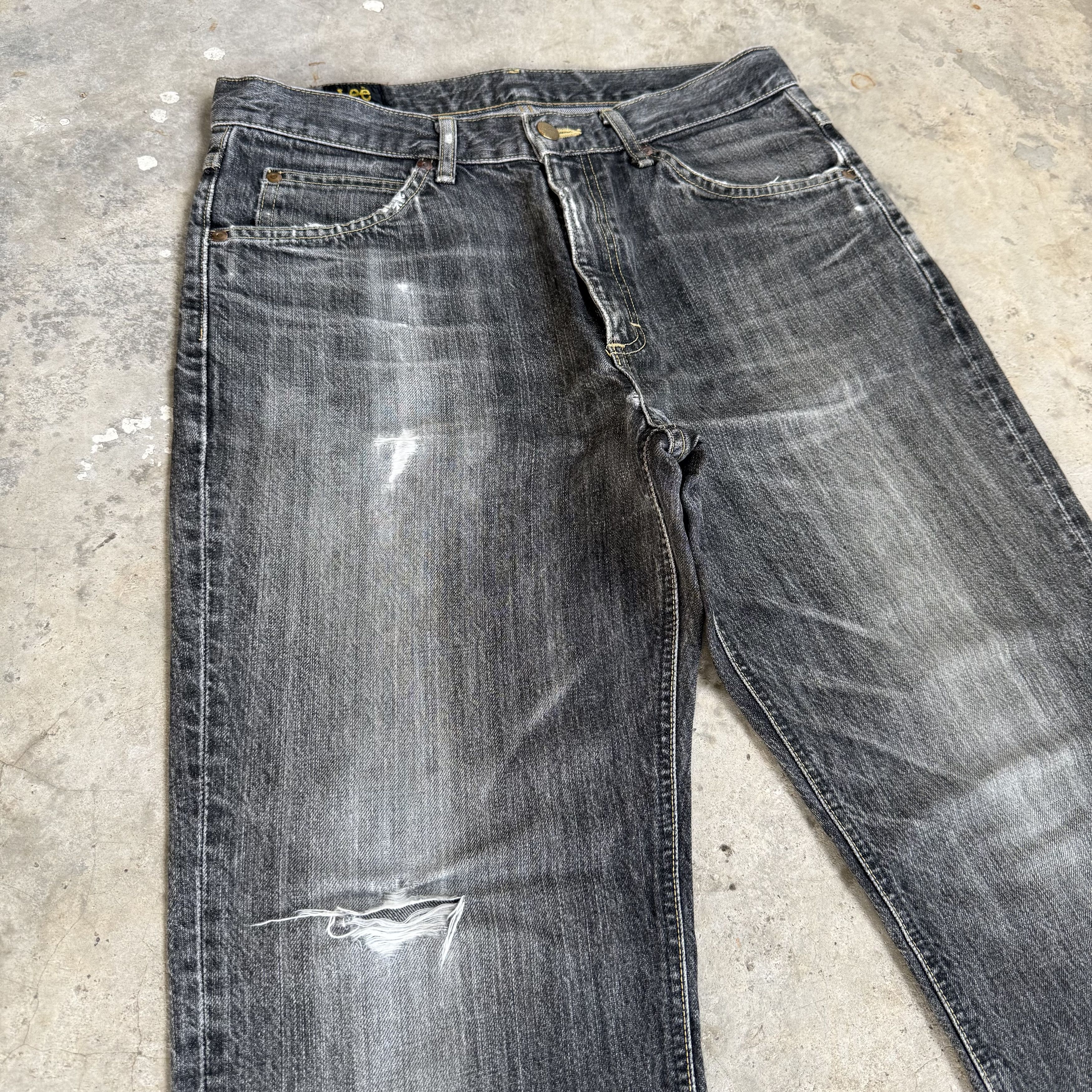 Lee Vintage Lee Rider Black Faded Denim Jeans Size US 33 - 5 Thumbnail