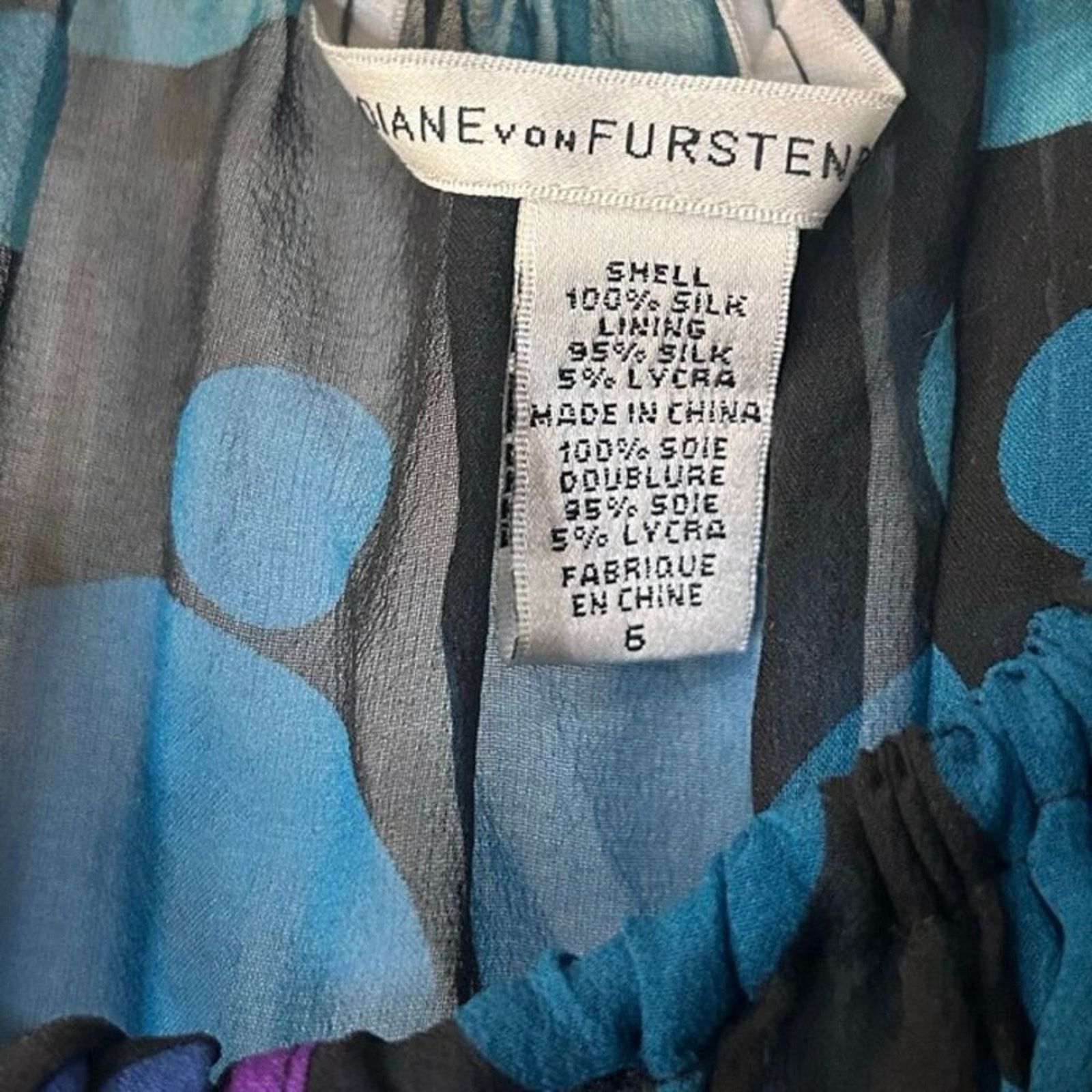 Diane von Furstenberg Diane Von Furstenberg- printed chiffon silk blouse- Sz 6 Size M / US 6-8 / IT 42-44 - 4 Thumbnail