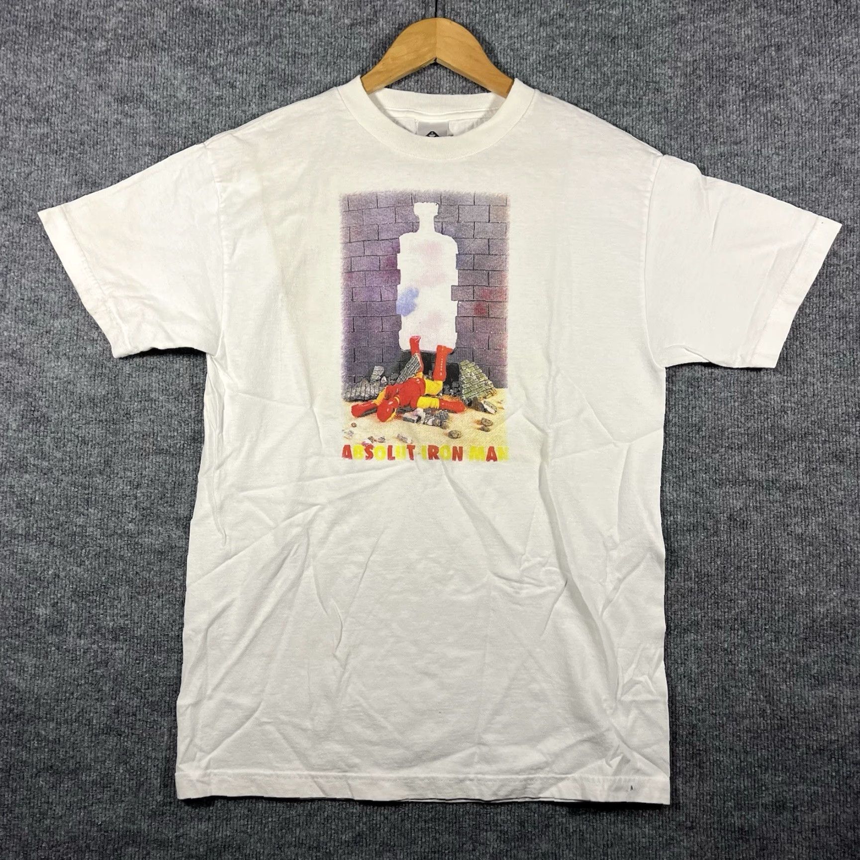 Vintage VINTAGE Absolut Vodka Promo Shirt Mens M White 90s Marvel Funny Size US M / EU 48-50 / 2 - 2 Thumbnail