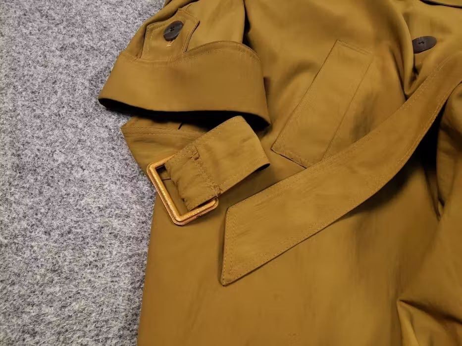 Christian Dior Monsieur Vintage 90's Christian Dior Yellow Gold Trench Coat Jacket Size M / US 6-8 / IT 42-44 - 20 Thumbnail