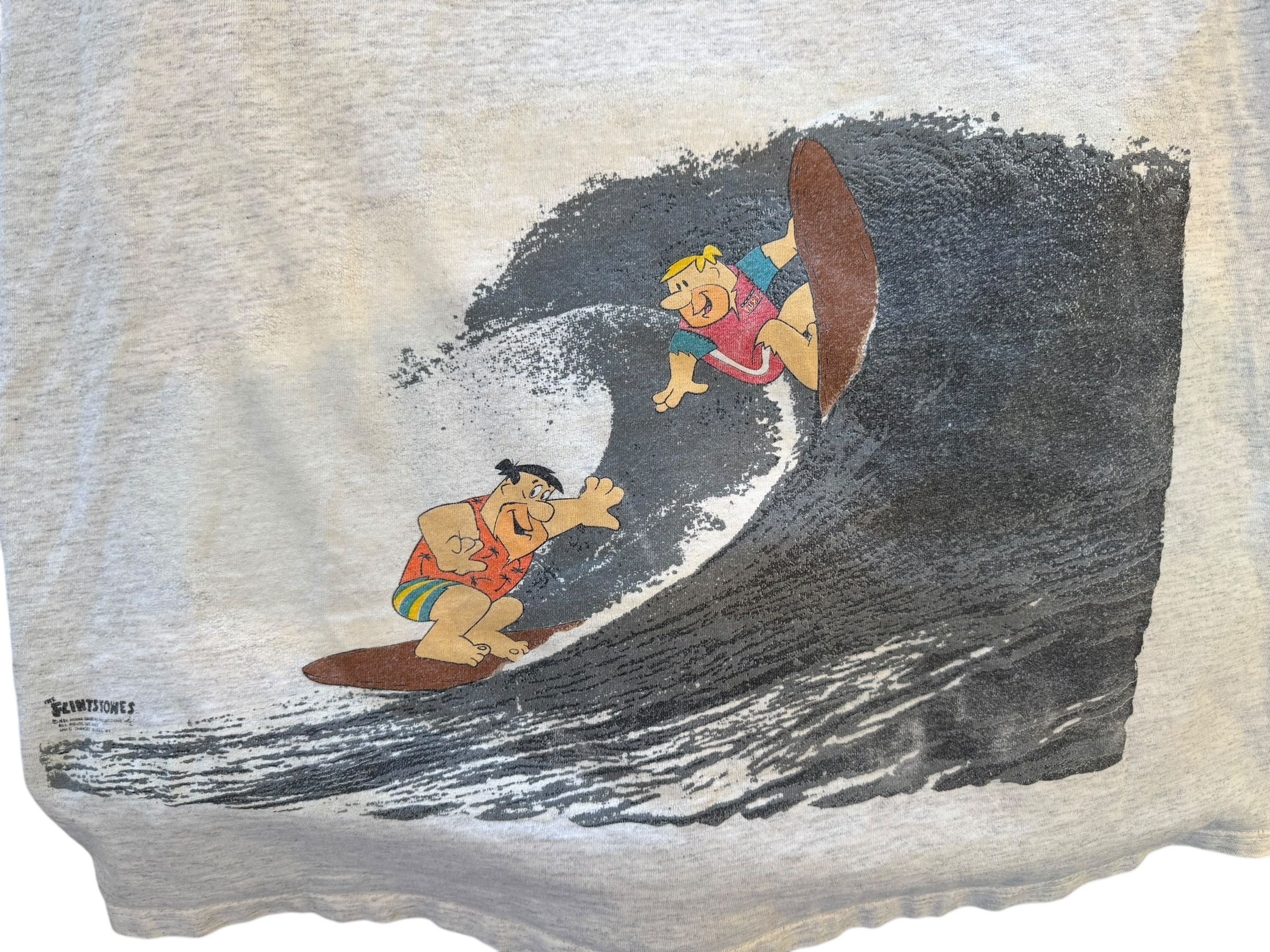 Cartoon Network × Changes × Vintage 1991 The Flintstones Team Surf Bedrock Hanna Barbera Prod. Size US XL / EU 56 / 4 - 4 Thumbnail