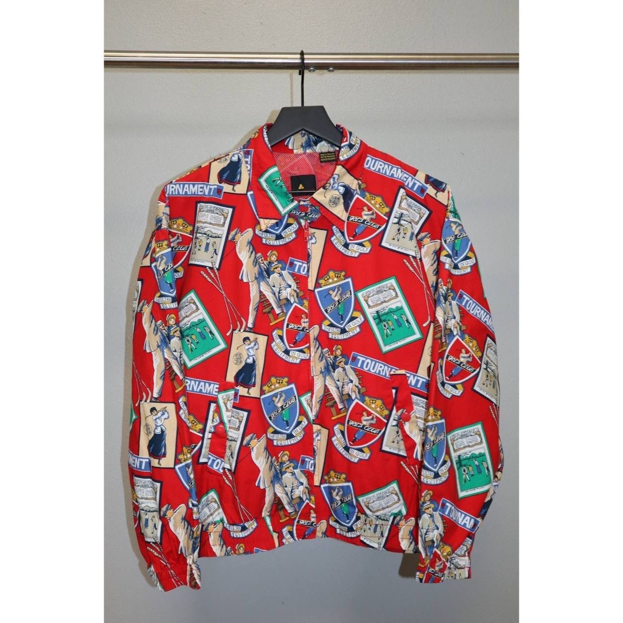 Vintage Vintage LizSport Golf Jacket Womens Size Large Red Graphic Size L / US 10 / IT 46 - 1 Thumbnail