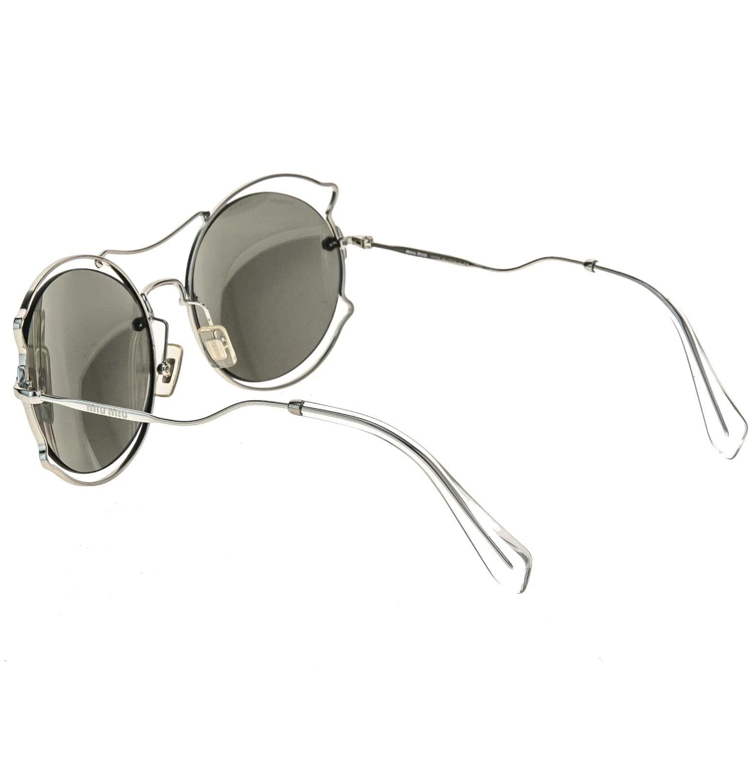 Miu Miu MIU MIU MU50SS SCENIQUE Evolution 50S Silver Mirrored Round Size ONE SIZE - 7 Thumbnail
