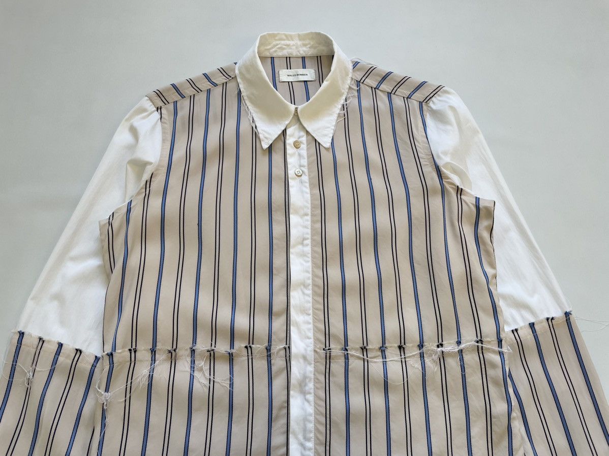 Wales Bonner A/W 20 Reworked Raw Edge Stripe Shirt Size US M / EU 48-50 / 2 - 3 Thumbnail
