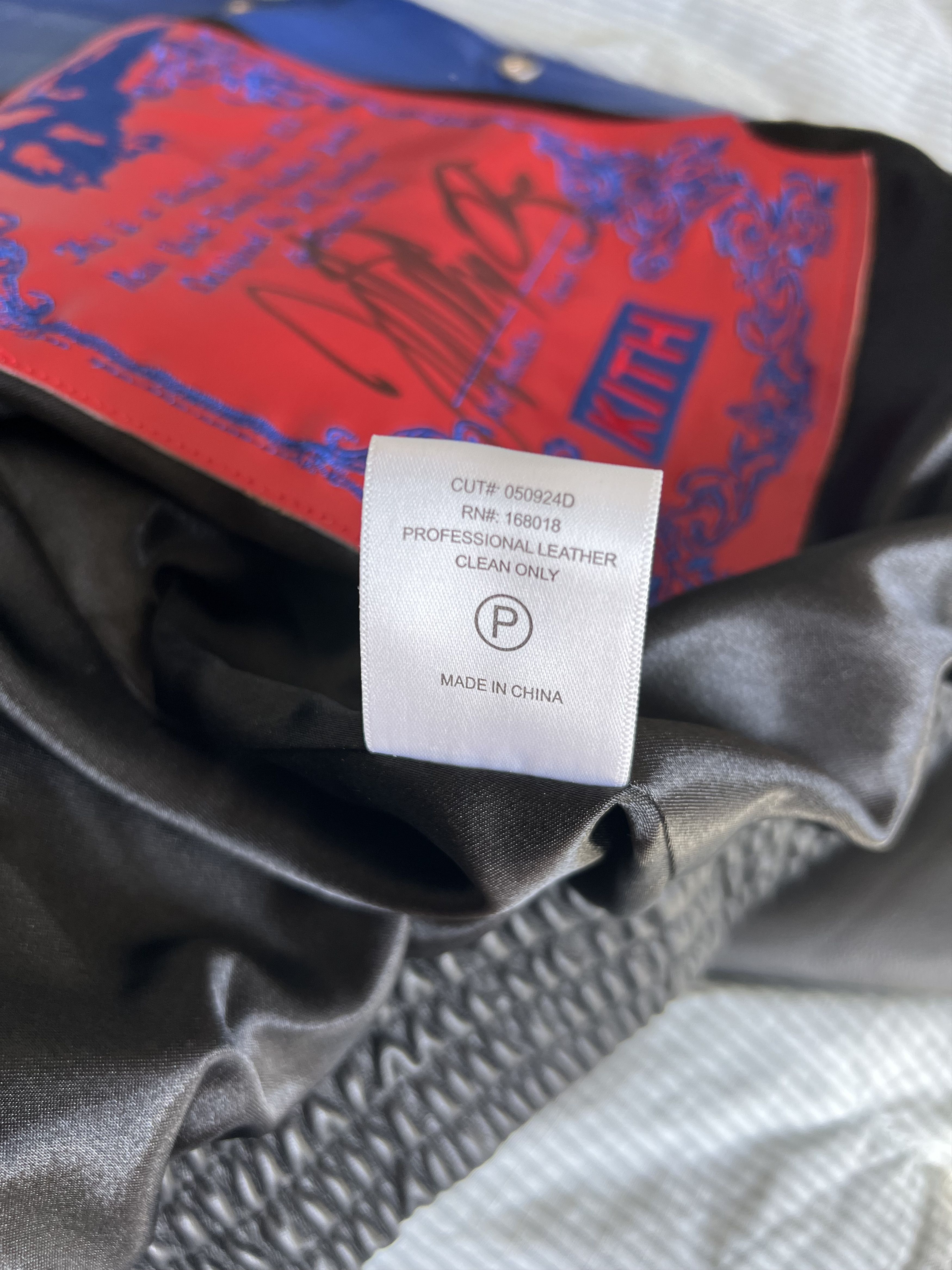 Jeff Hamilton Kith Jeff Hamilton New York Giants Leather Varsity Jacket Size US XL / EU 56 / 4 - 13 Thumbnail