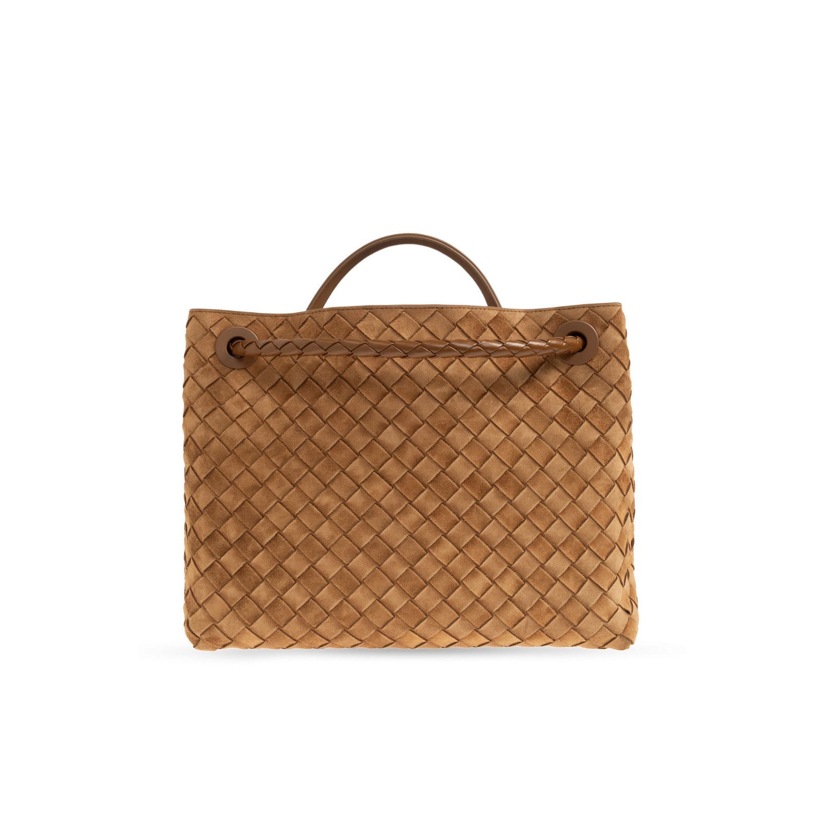Bottega Veneta BOTTEGA VENETA Andiamo Medium $5700 Amber Suede Top Handle B Size ONE SIZE - 2 Thumbnail