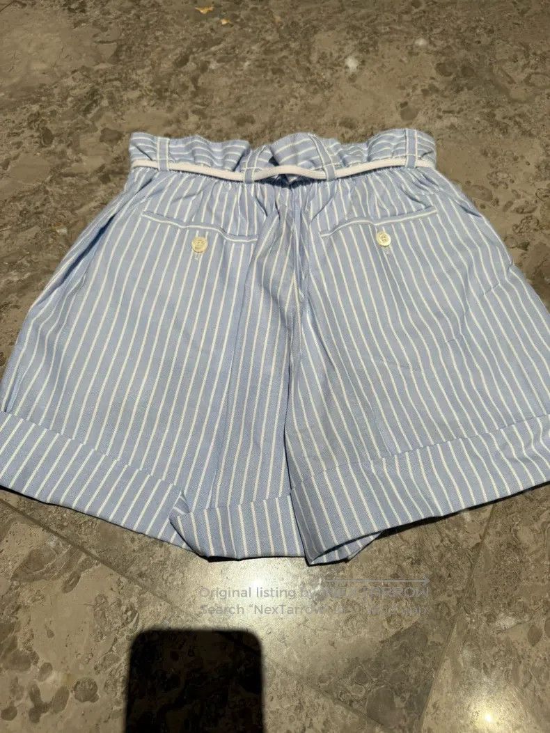 Miu Miu Miu Miu 38 Blue letter striped drawstring shorts Size 23" - 7 Thumbnail
