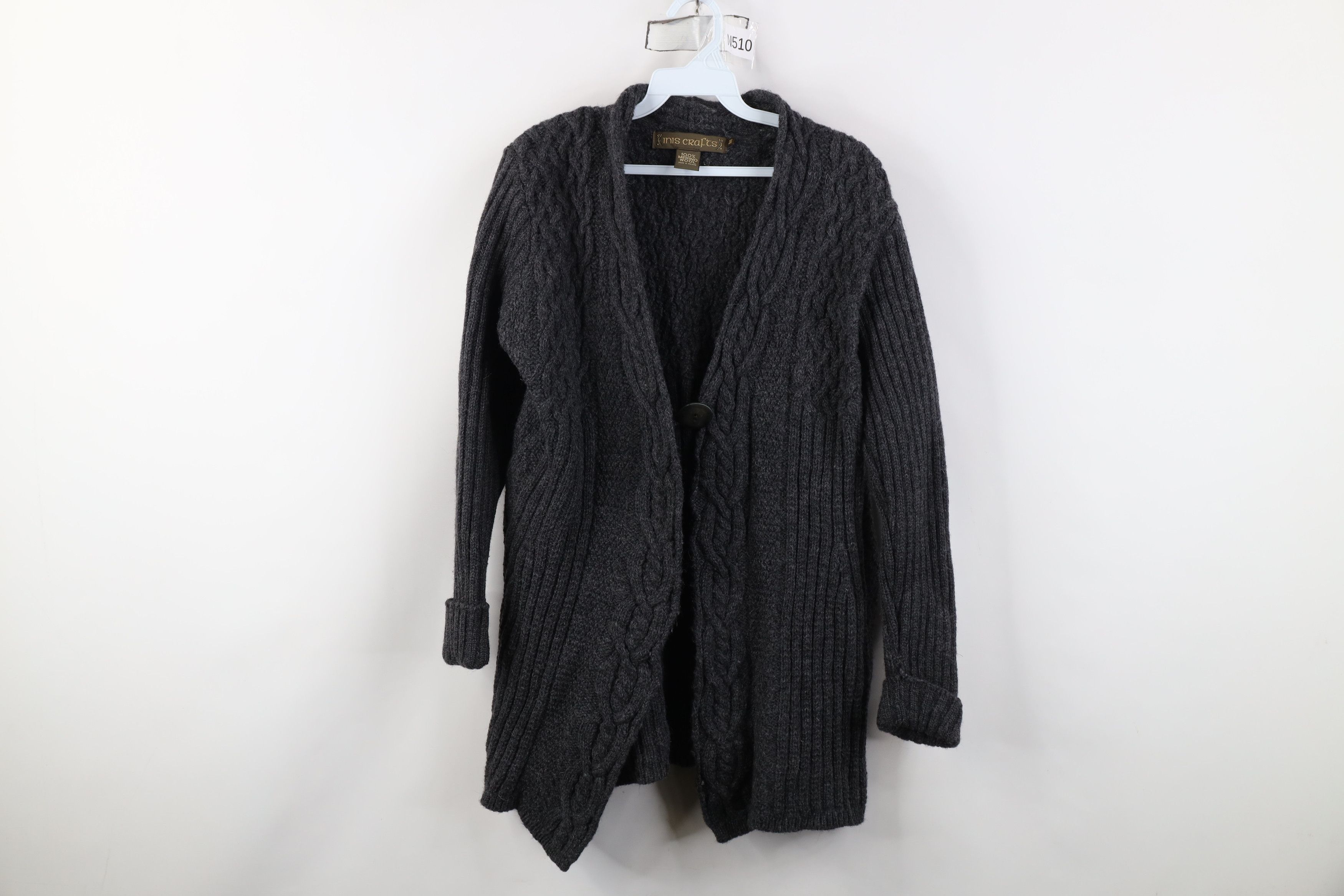 Vintage Vintage 90s Streetwear Fisherman Cable Knit Cardigan Sweater Size M / US 6-8 / IT 42-44 - 1 Thumbnail
