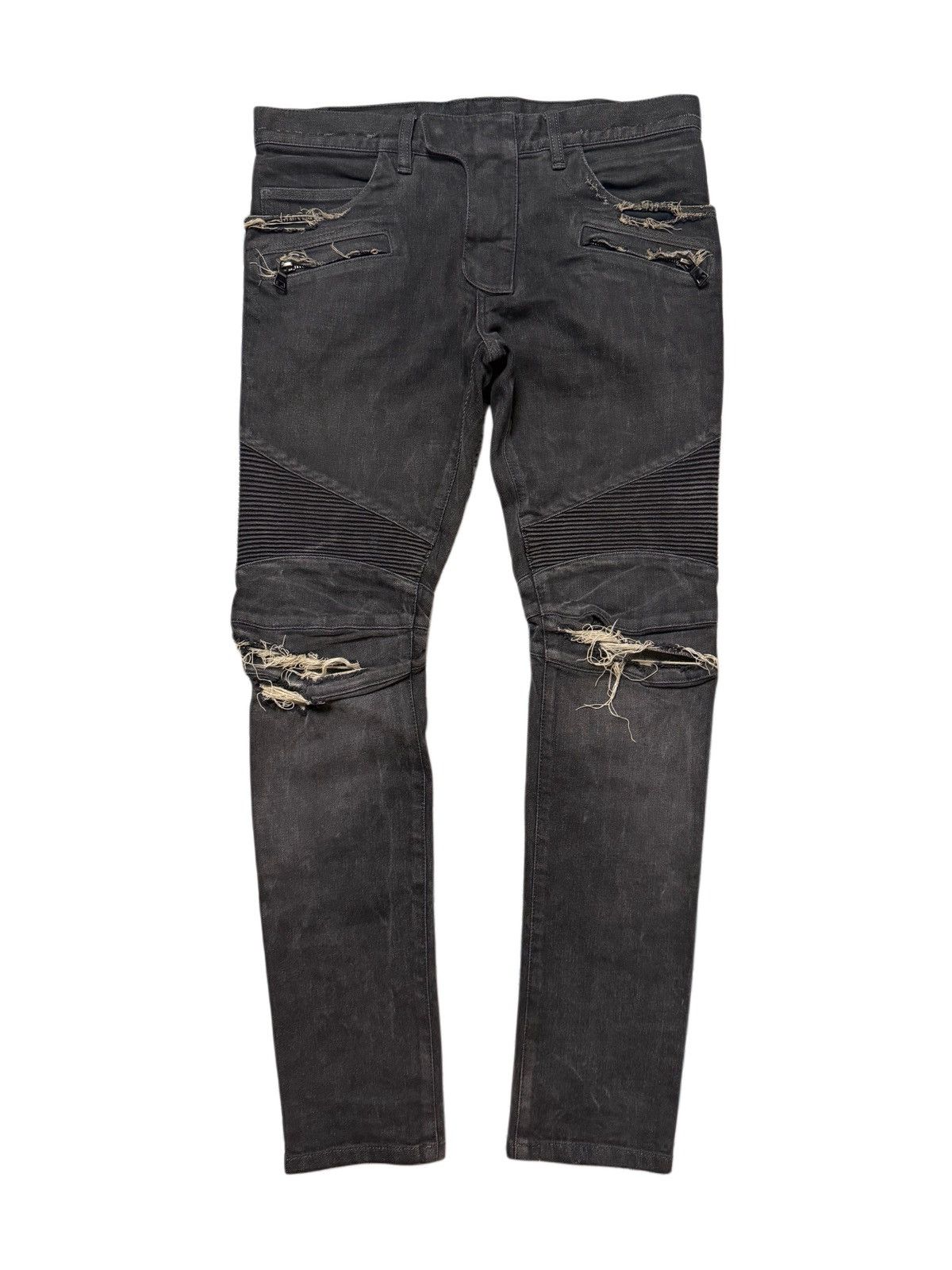 Balmain 2011 Balmain Biker Denim Size US 31 - 1 Thumbnail