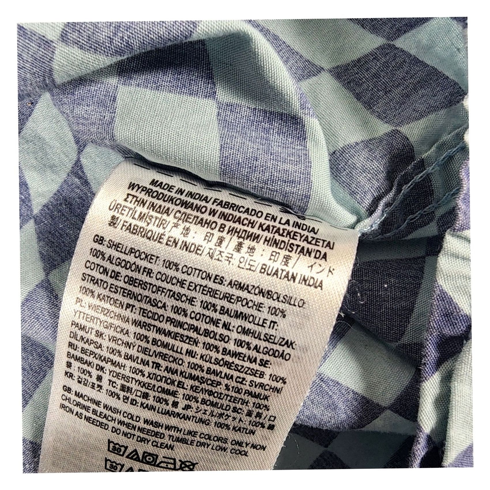 Vans VANS Warped Checkerboard Short Sleeve Button Down Shirt Blue Cotton Shirt Mens XL Blue Checkerboard Warped Pattern Casual Beach Summer Size US XL / EU 56 / 4 - 7 Thumbnail