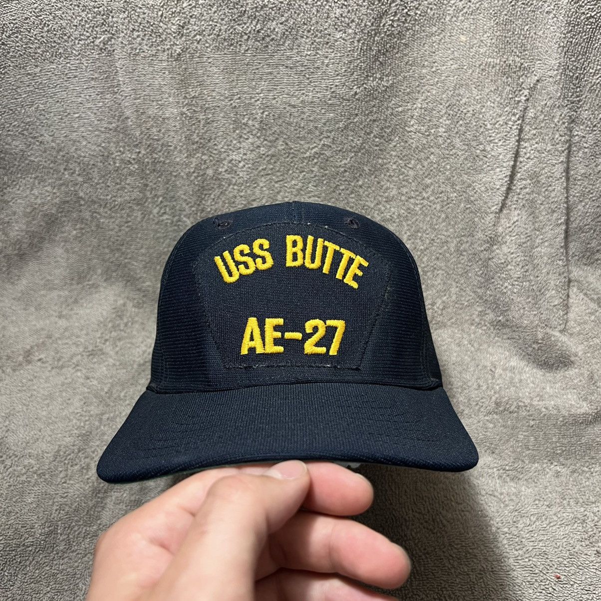New Era × Vintage Vintage 80s New Era Naval Military Hat USS Butte AE 27 USA Size ONE SIZE - 2 Thumbnail