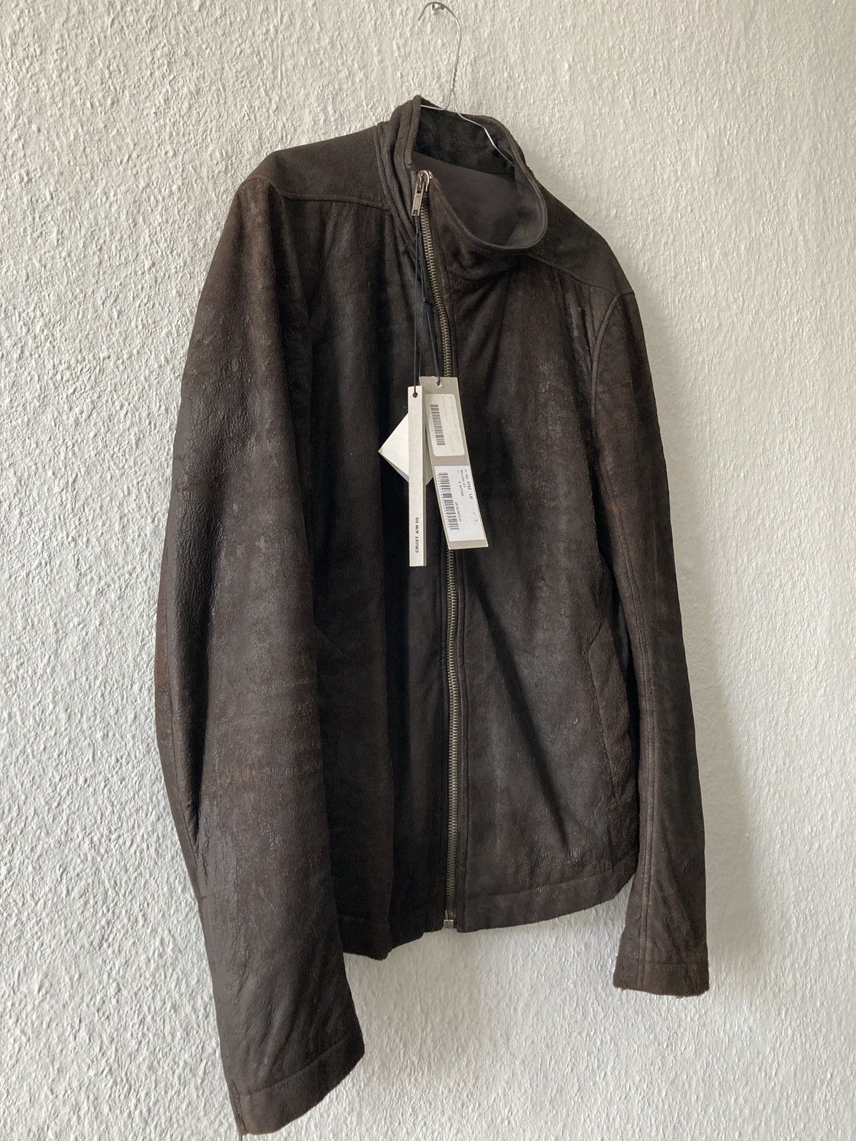 Rick Owens F/W 09 “CRUST” Bitter Blistered Lamb Mollino Leather Jacket Size US L / EU 52-54 / 3 - 11 Thumbnail