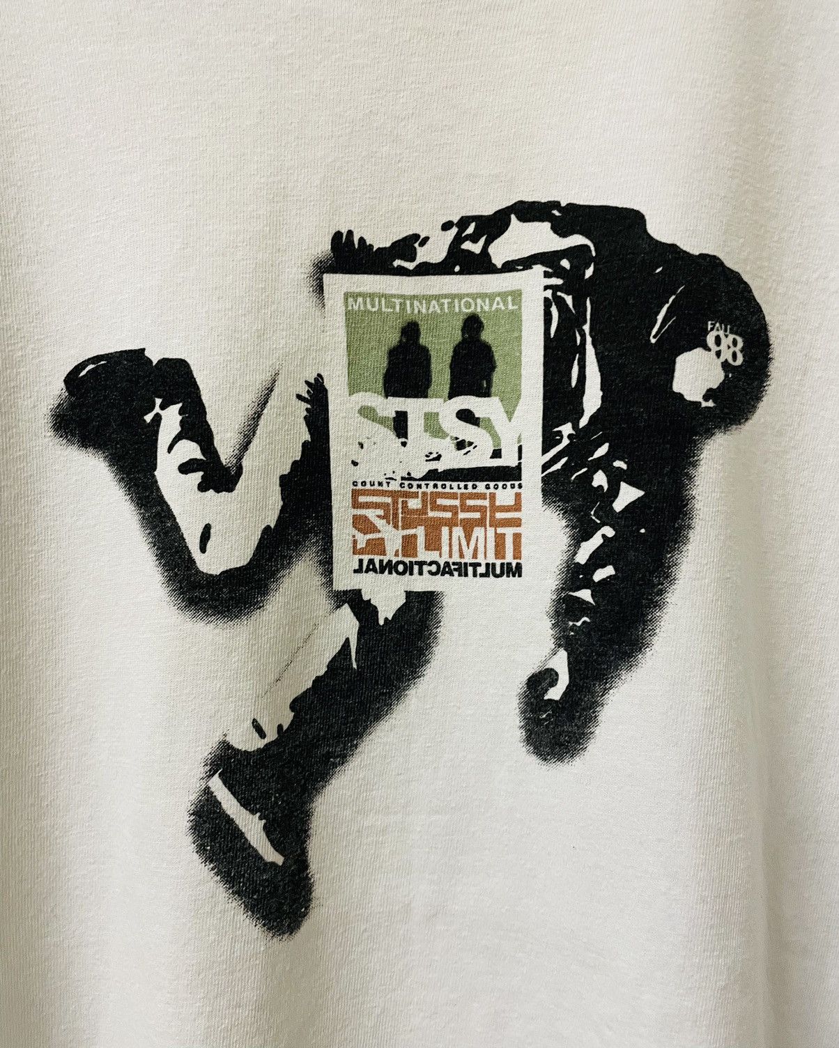 Stussy VINTAGE STUSSY MULTINATIONAL LIMIT 1998 TEE Size US M / EU 48-50 / 2 - 2 Thumbnail