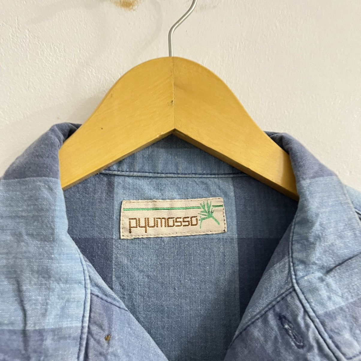 Japanese Brand Pyumoso Checkboard Unique Cut Button Up Shirt Size US L / EU 52-54 / 3 - 5 Thumbnail