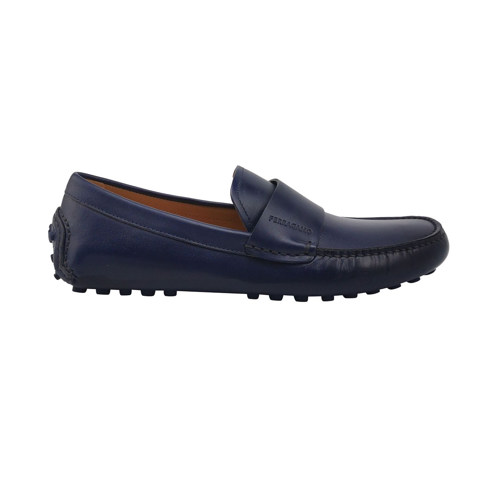 Salvatore Ferragamo Salvatore Ferragamo Blue Leather Driving Loafers Size 40 Size US 7 / EU 40 - 1 Thumbnail