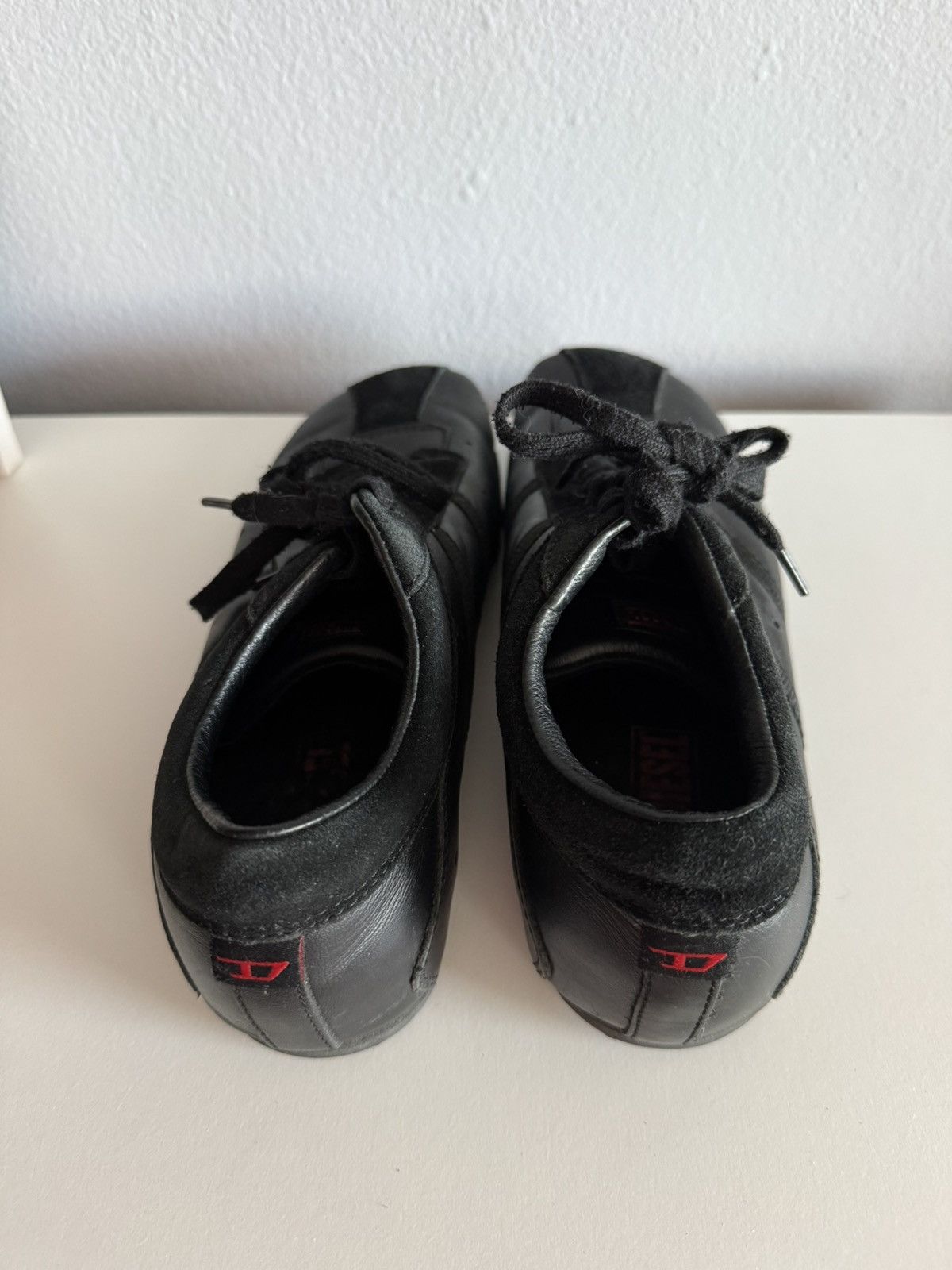 Diesel Diesel Evelyn All Triple Black Lace Up Shoes Square Toe Size US 7.5 / IT 37.5 - 9 Thumbnail