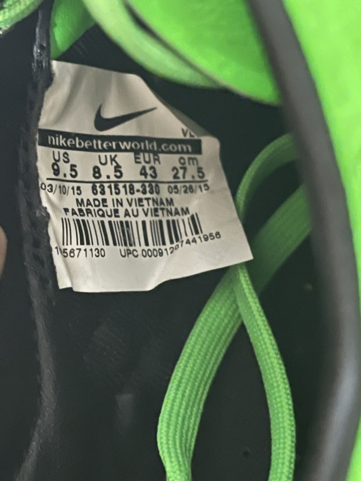 Nike Nike Tiempo Legend 5 "Green Strike" Size US 9.5 / EU 42-43 - 8 Thumbnail