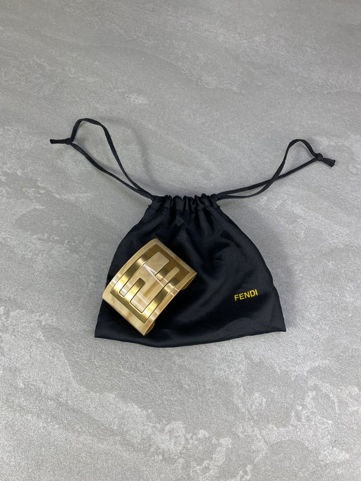 Fendi Fendi 2009 BRACCIALE FOREVER PLEXI WOOD/COFFEE CUFF BRACELET Size ONE SIZE - 4 Thumbnail
