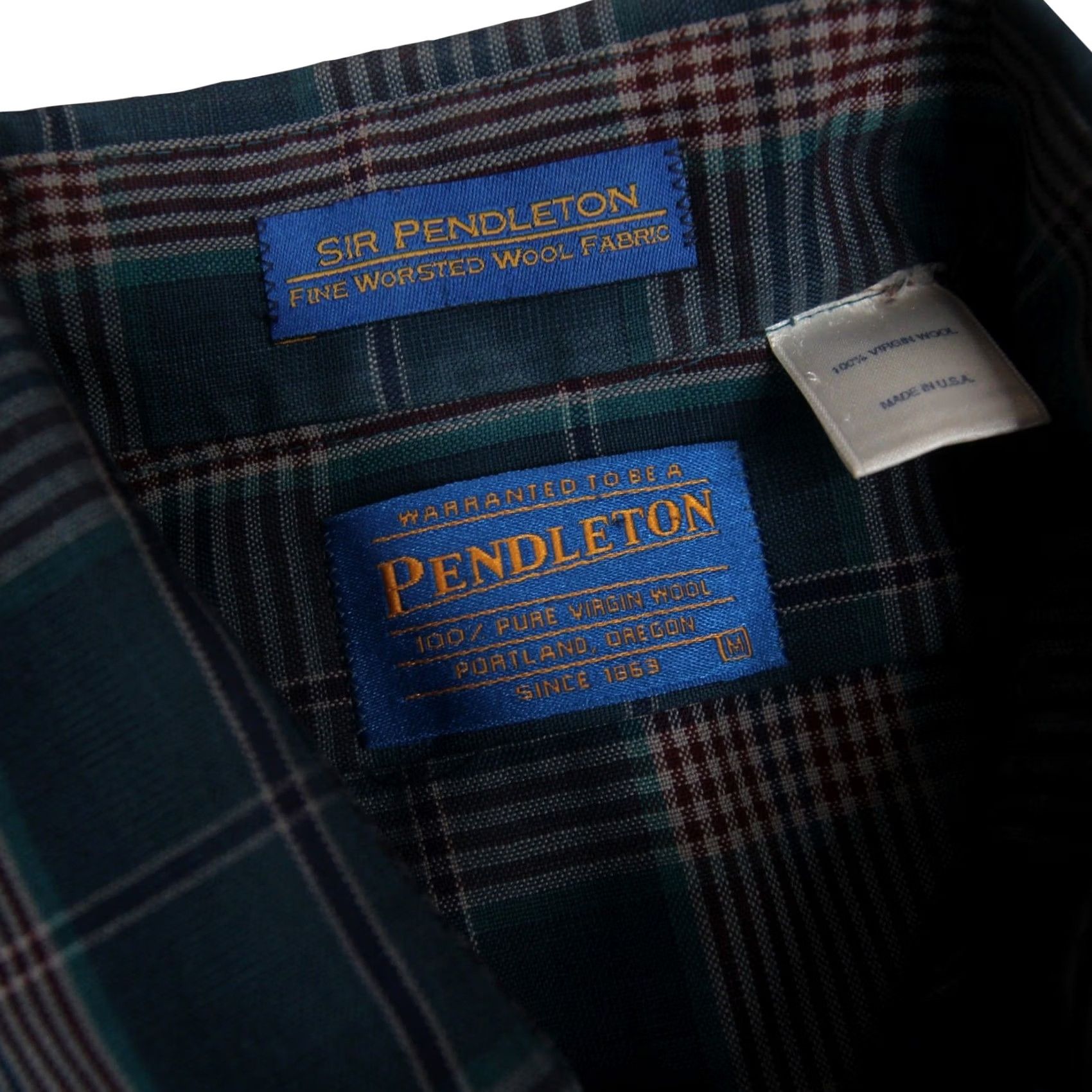 Pendleton Pendleton Sir Pendleton Mens Medium Fine Worsted Wool Shirt Multicolor Long Sleeve Button-Up Regular XS? No, keep as is. Size US M / EU 48-50 / 2 - 4 Thumbnail