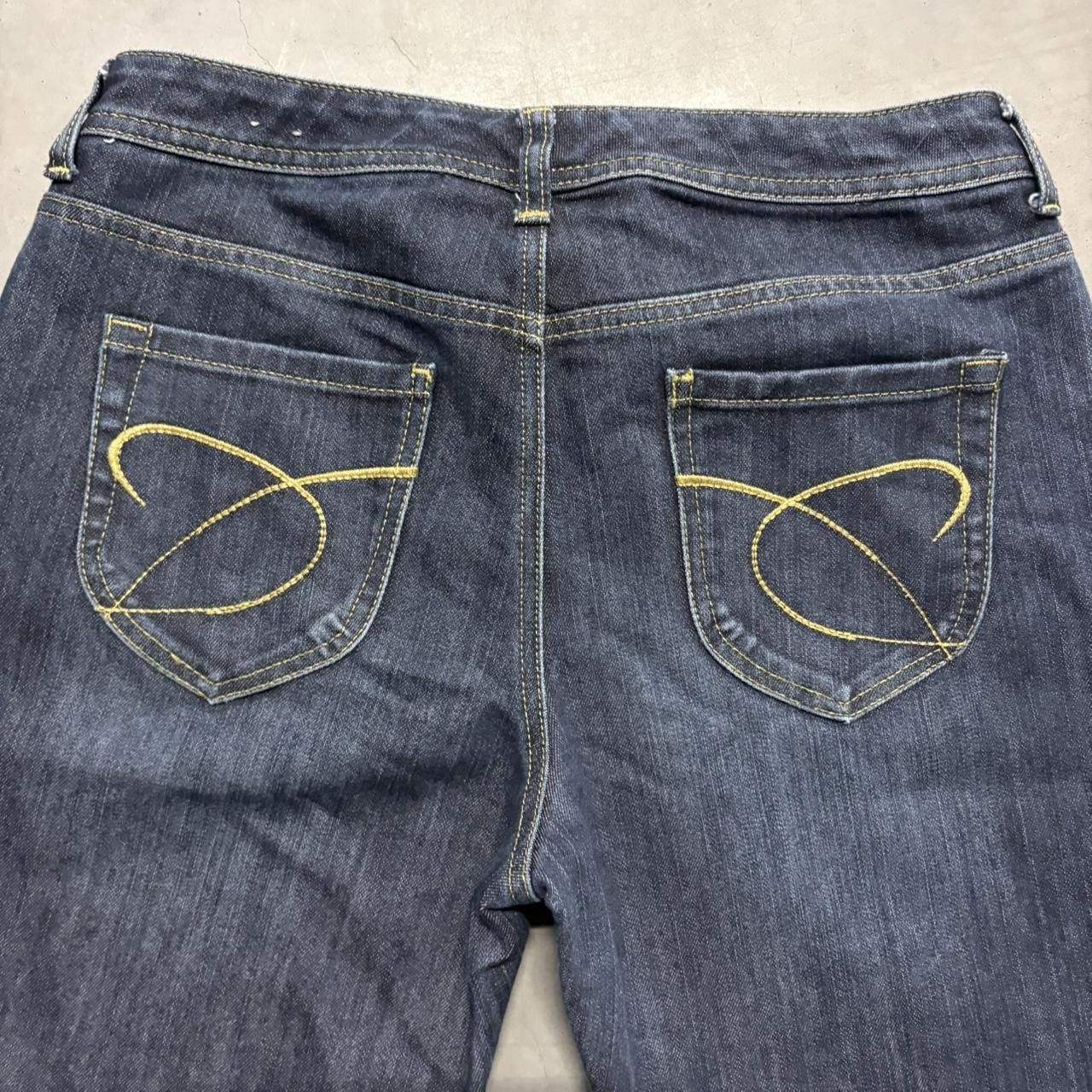 Chicos Crazy Vintage Y2K/2000s Baggy Flared Chico’s Platinum Dark Blue Wash Grunge Denim Jeans! Size US 30 / EU 46 - 5 Thumbnail