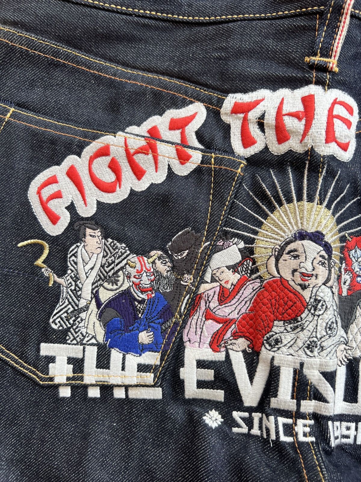 Evisu Rare Evisu Fight The Karma Last Supper 2008 Version Size US 29 - 4 Thumbnail