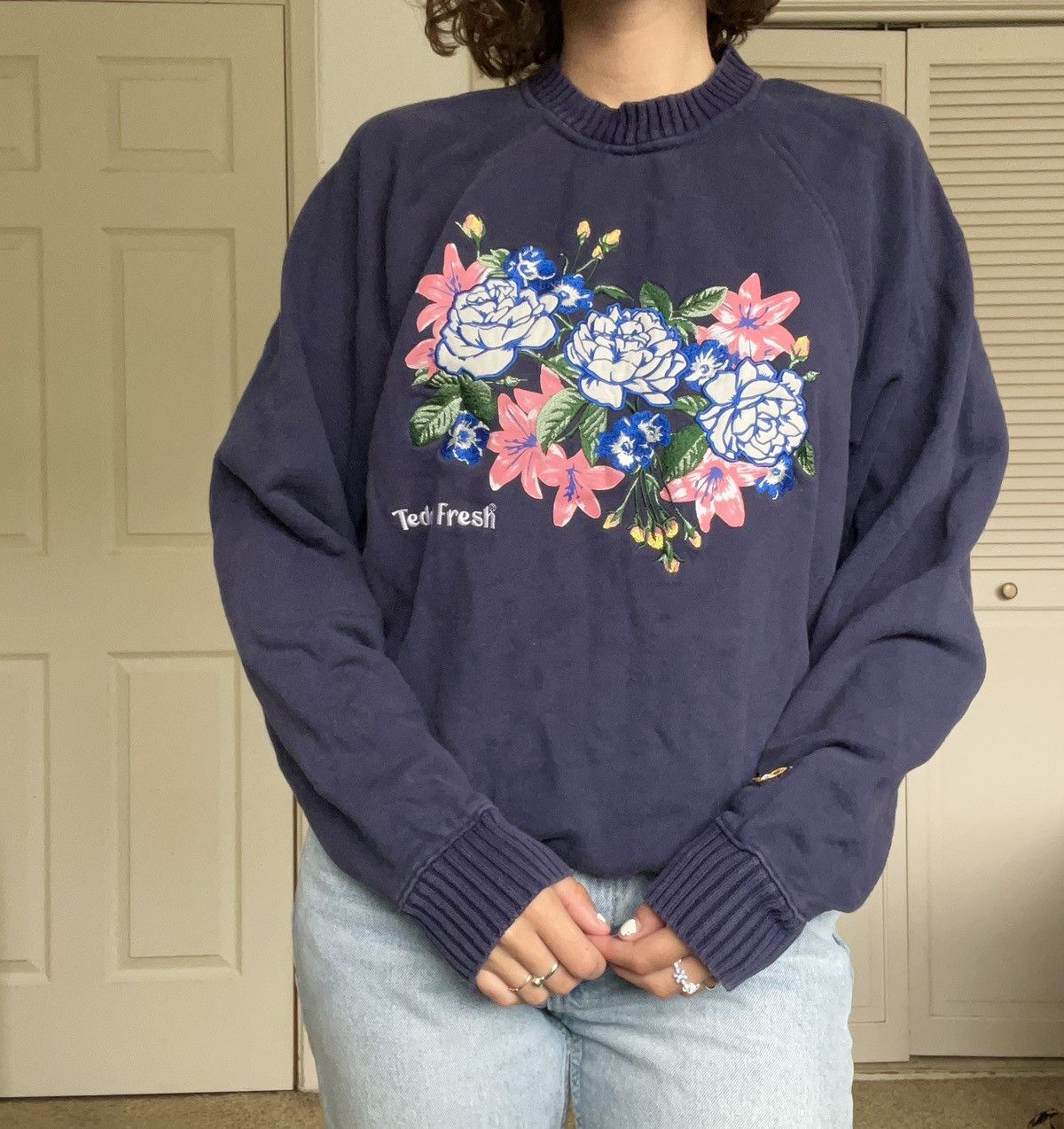 Teddy Fresh Teddy Fresh Embroidered Floral Sweater Grailed