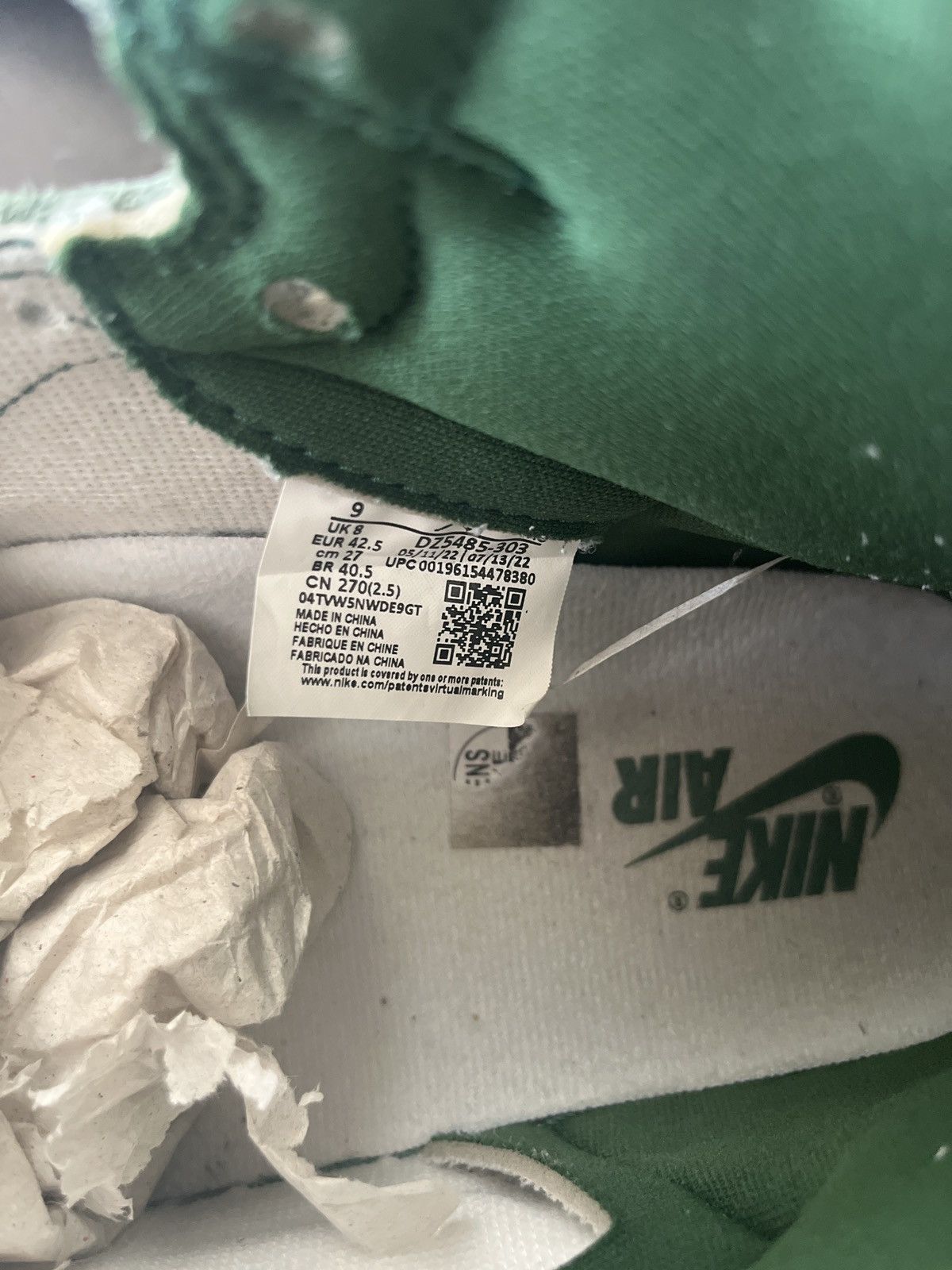 Jordan Brand Air Jordan 1 gorge green Size US 9 / EU 42 - 6 Thumbnail