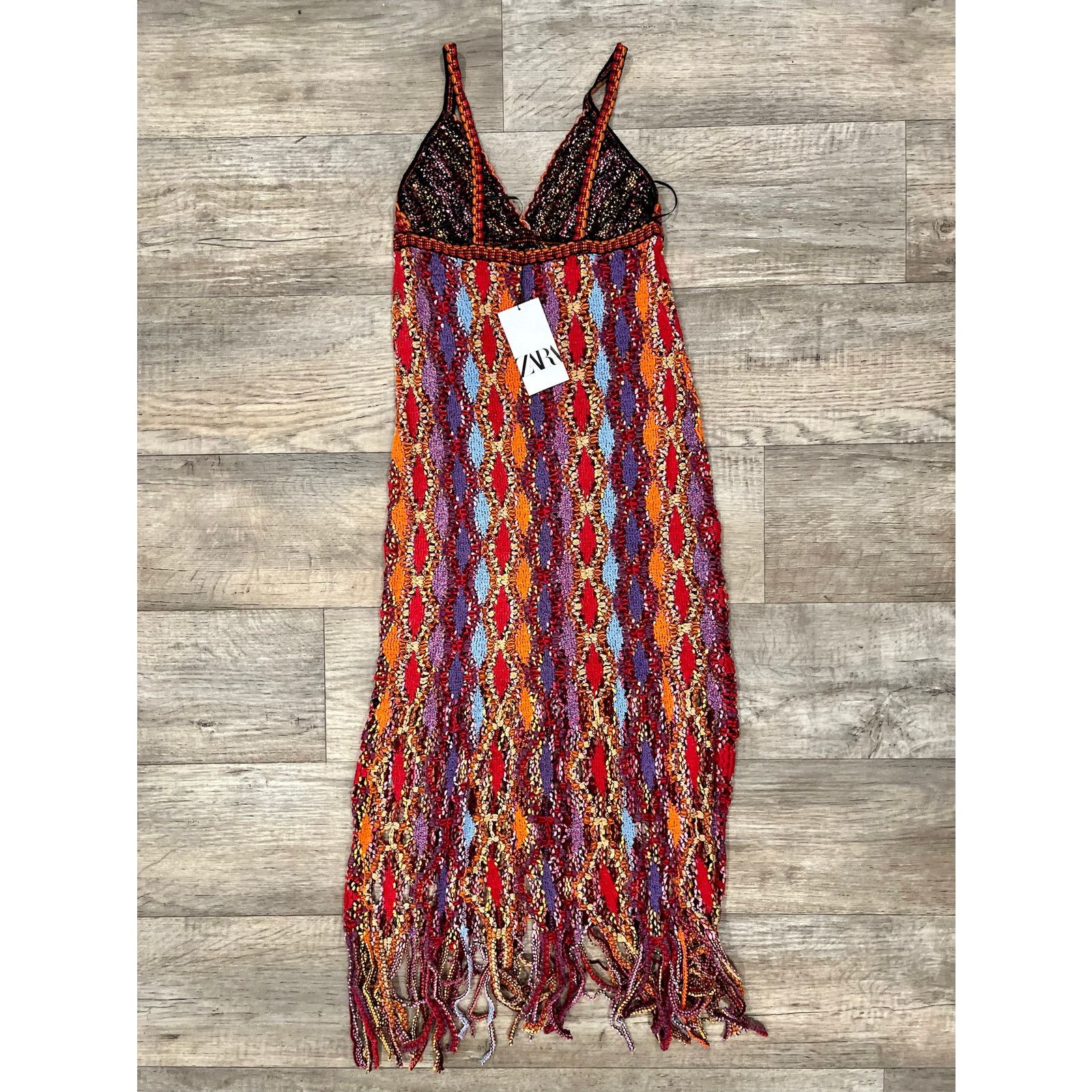 Zara ZARA BLOGGER FAVE!!! V-Neck Midi Dress NWT Size L / US 10 / IT 46 - 23 Thumbnail