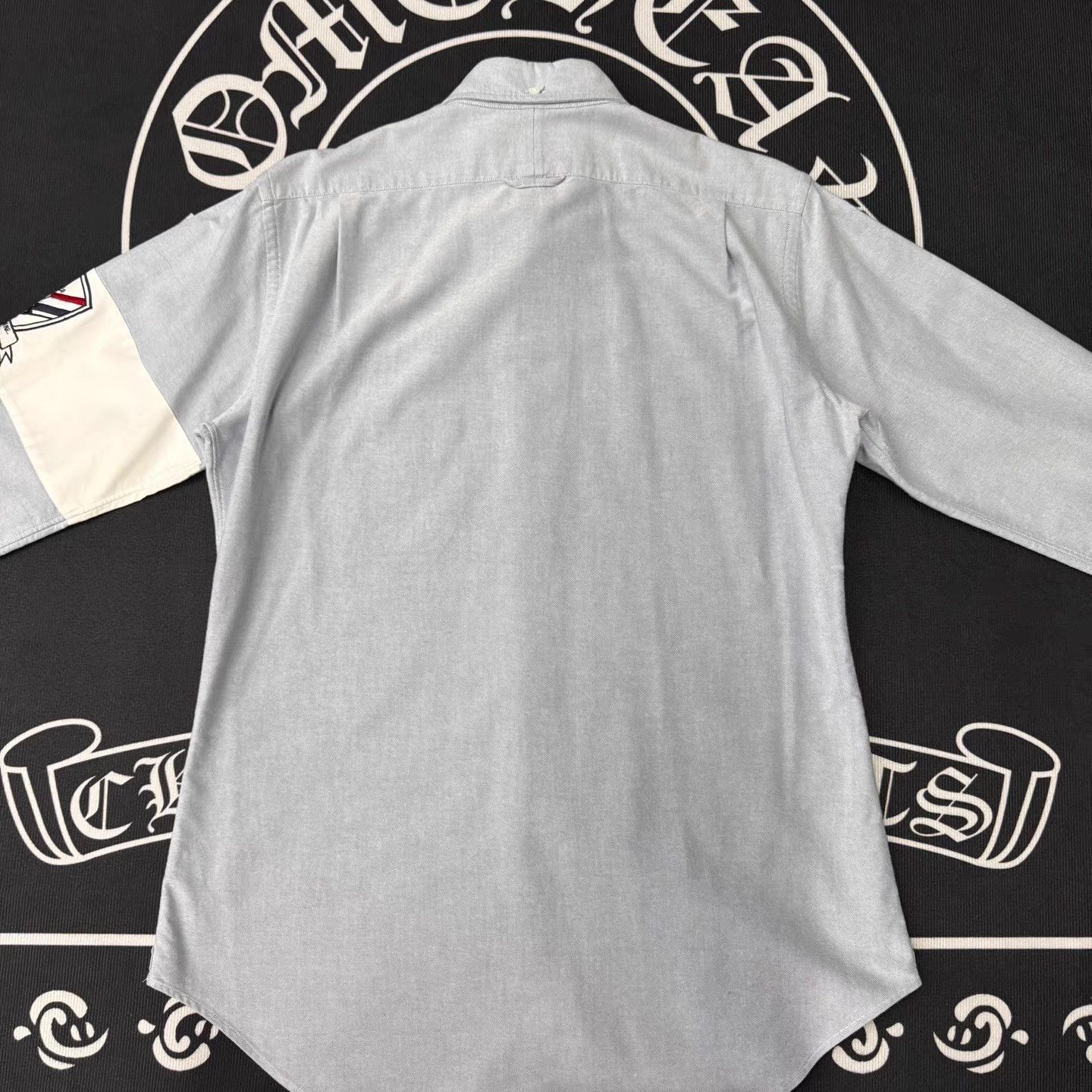 Thom Browne TB Light Blue Ski Logo Long Sleeve Shirt Q10 Size US XL / EU 56 / 4 - 3 Thumbnail