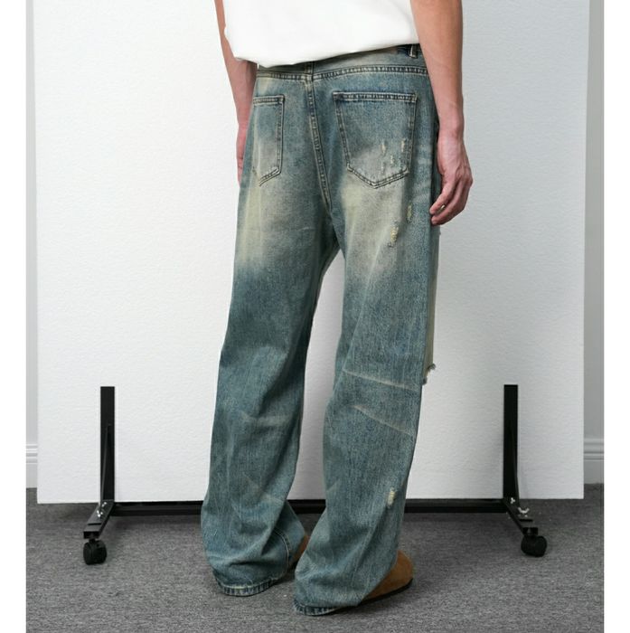 Vintage custom washed damaged baggy jeans