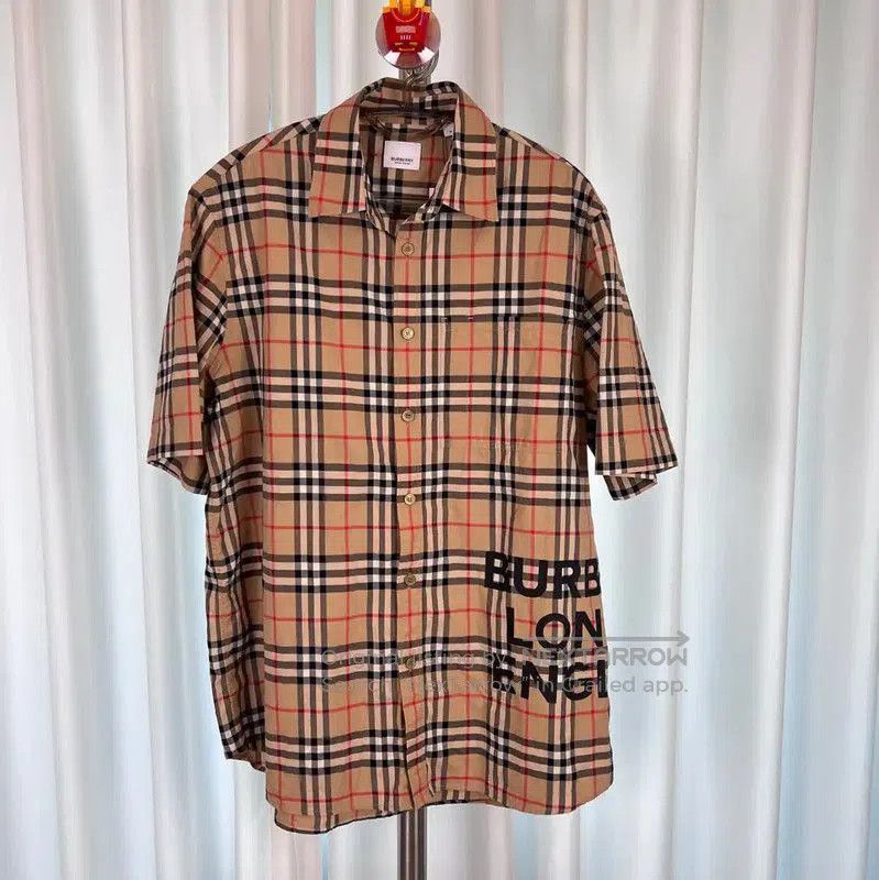 Burberry Burberry Beige Cotton Men's Shirt. Size US M / EU 48-50 / 2 - 1 Thumbnail
