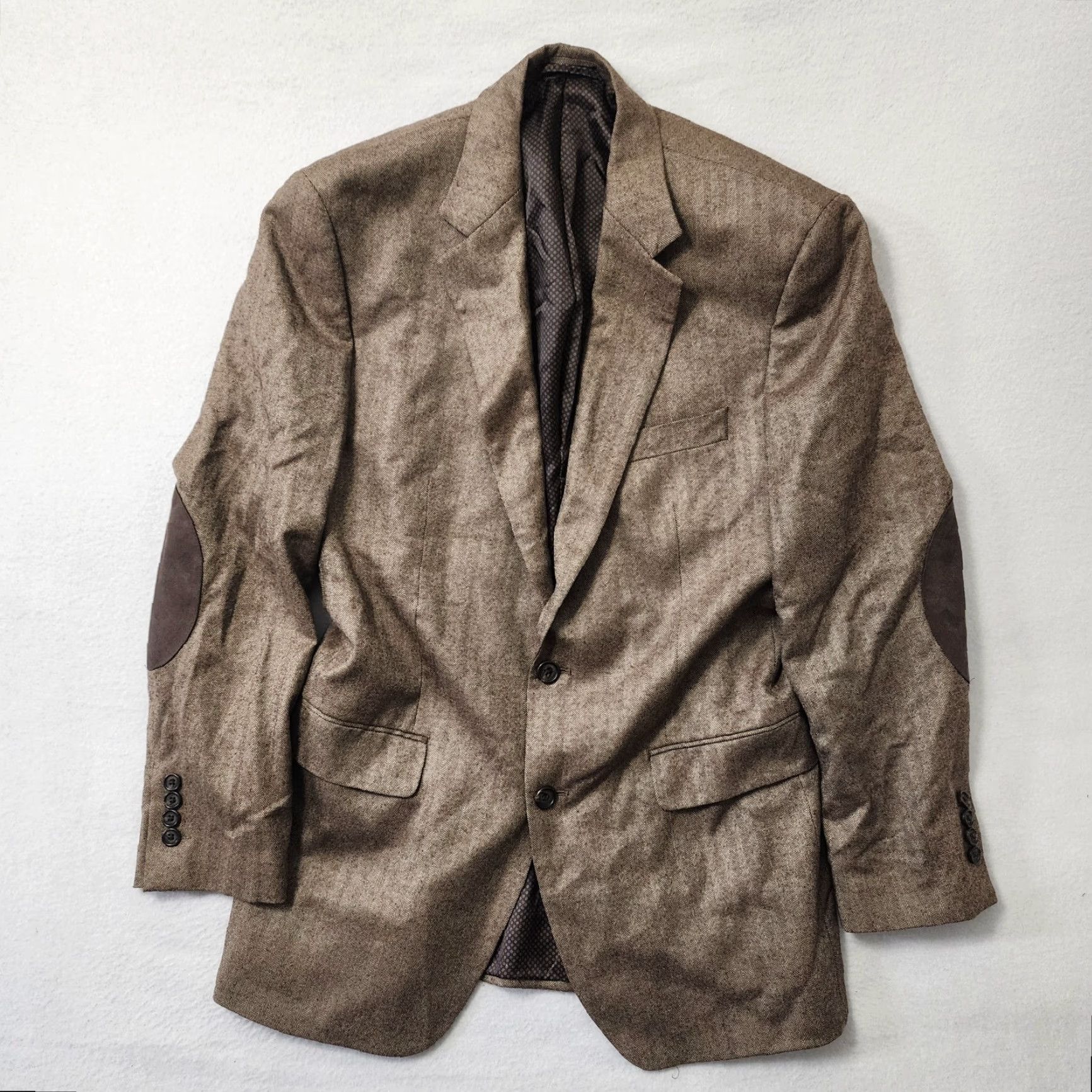 Ralph Lauren VINTAGE Ralph Lauren Polo Blazer Mens 40 R Brown Wool Cashmere Coat Elbow Patch 2 Button Mens Size US L / EU 52-54 / 3 - 2 Thumbnail