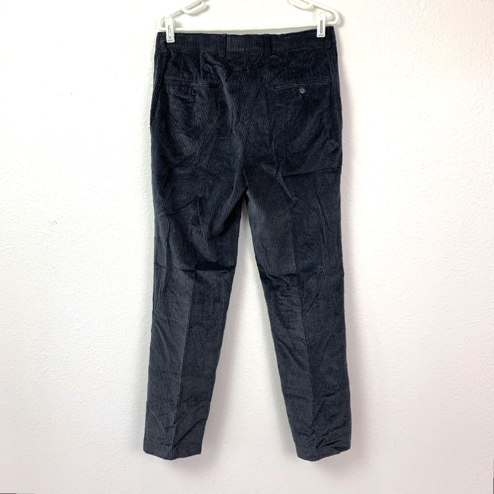 Saks Fifth Avenue Saks Fifth Avenue Men's 32R Navy Blue Corduroy Dress Pants Pleated Front Size US 32 / EU 48 - 6 Thumbnail