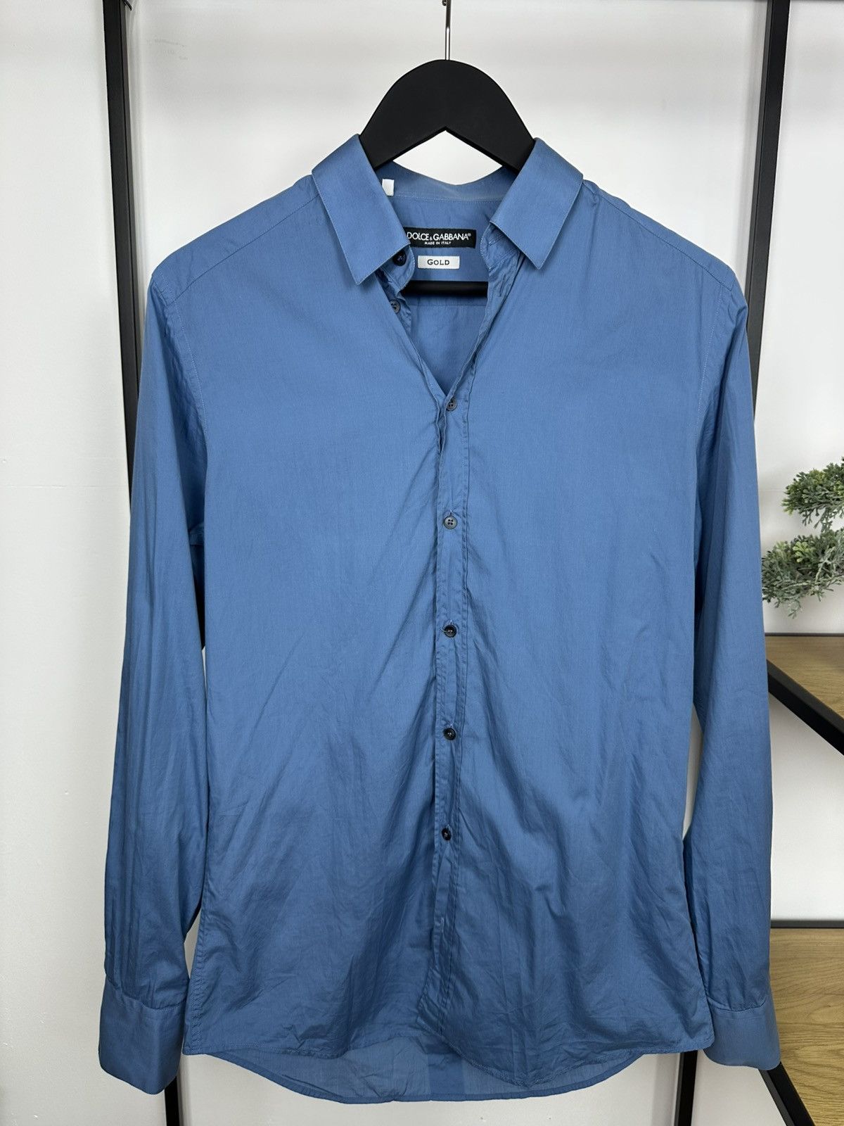 Dolce & Gabbana Dolce & Gabbana Shirt Gold Classic Size 15/39 Blue Men’s M Size US M / EU 48-50 / 2 - 2 Thumbnail