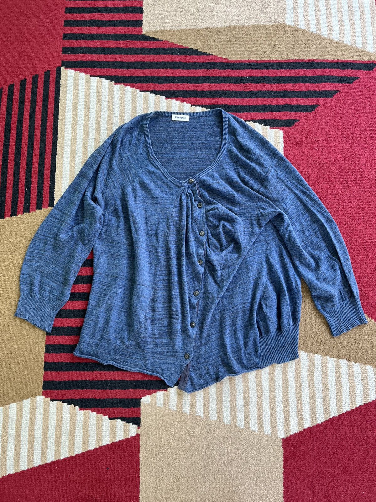 Issey Miyake Plantation By Issey Miyake Asymmetrical Knit Button Size US M / EU 48-50 / 2 - 1 Thumbnail