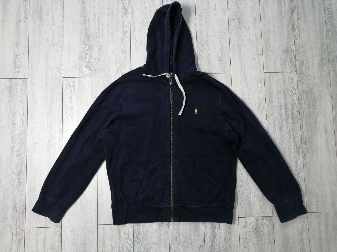 Polo Ralph Lauren Vintage Blue Polo Ralph Lauren Zip Up Hoodie RRL Hype Y2K Size US XL / EU 56 / 4 - 1 Thumbnail