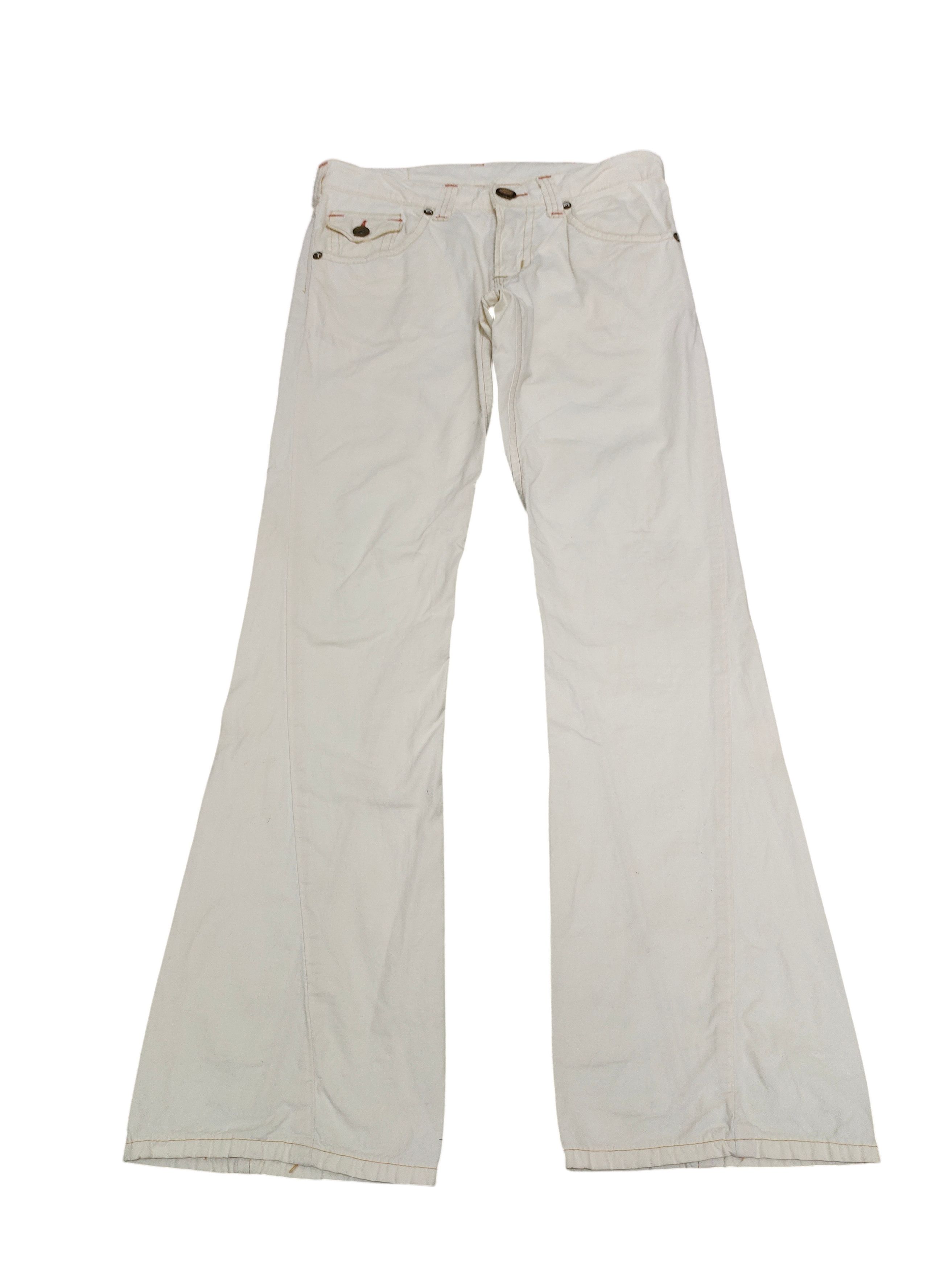 If Six Was Nine Flare Jeans Edwin Blue Trip White Denim Bootcut BT5012 Size US 30 / EU 46 - 8 Thumbnail
