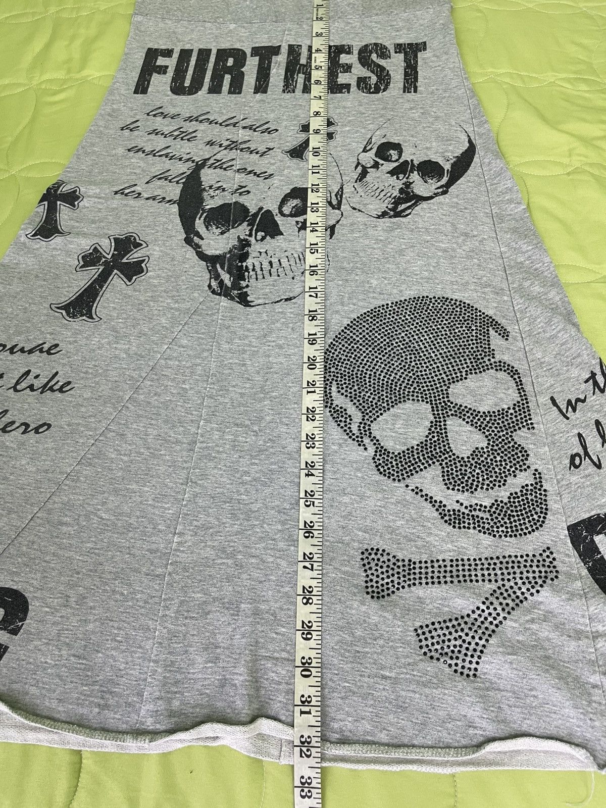 Japanese Brand M. K. R. Fashion Punk Style Skirt Skull Logo LGB Size 30" / US 8 / IT 44 - 13 Thumbnail
