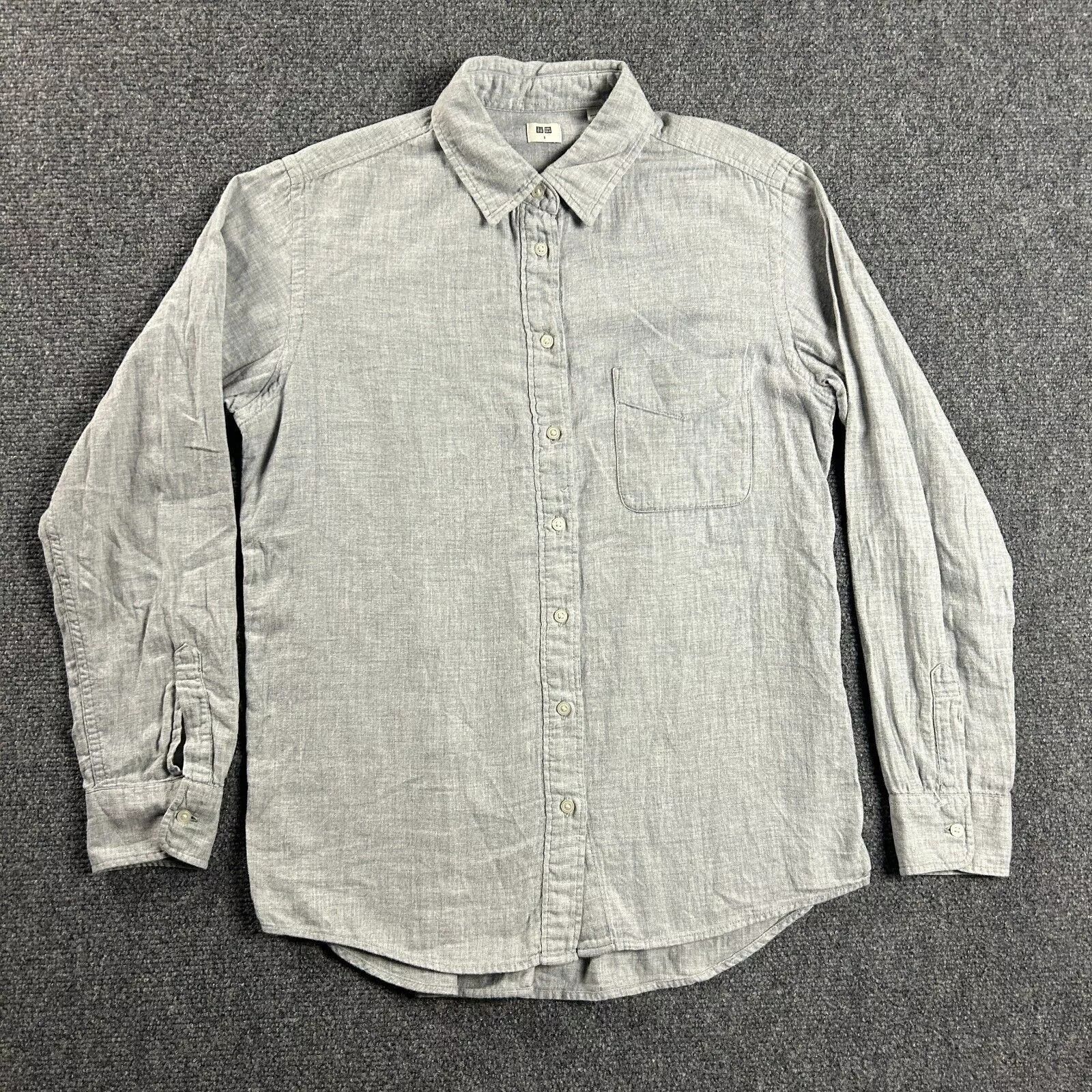 Uniqlo Uniqlo Flannel Shirt Mens Small Gray Pocket Cotton Adults Size US S / EU 44-46 / 1 - 1 Thumbnail