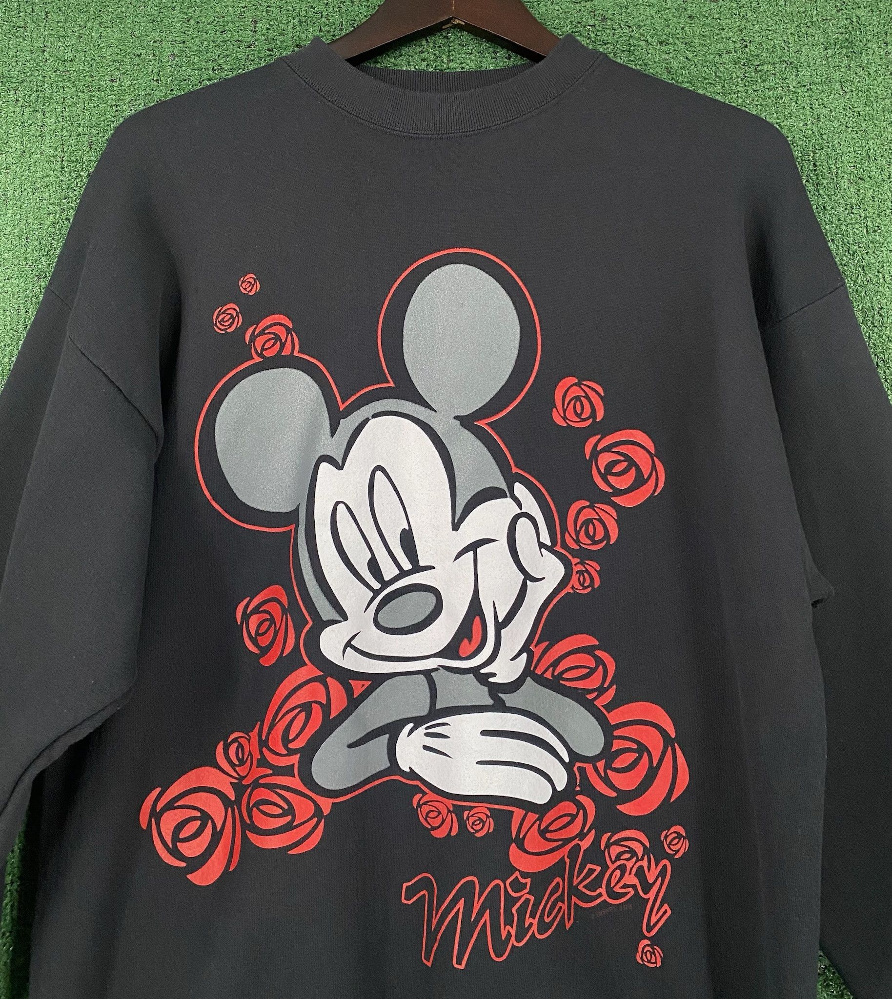 Disney 90’s Mickey Unlimited Mickey Mouse Roses Sweatshirt Large Size US L / EU 52-54 / 3 - 2 Thumbnail