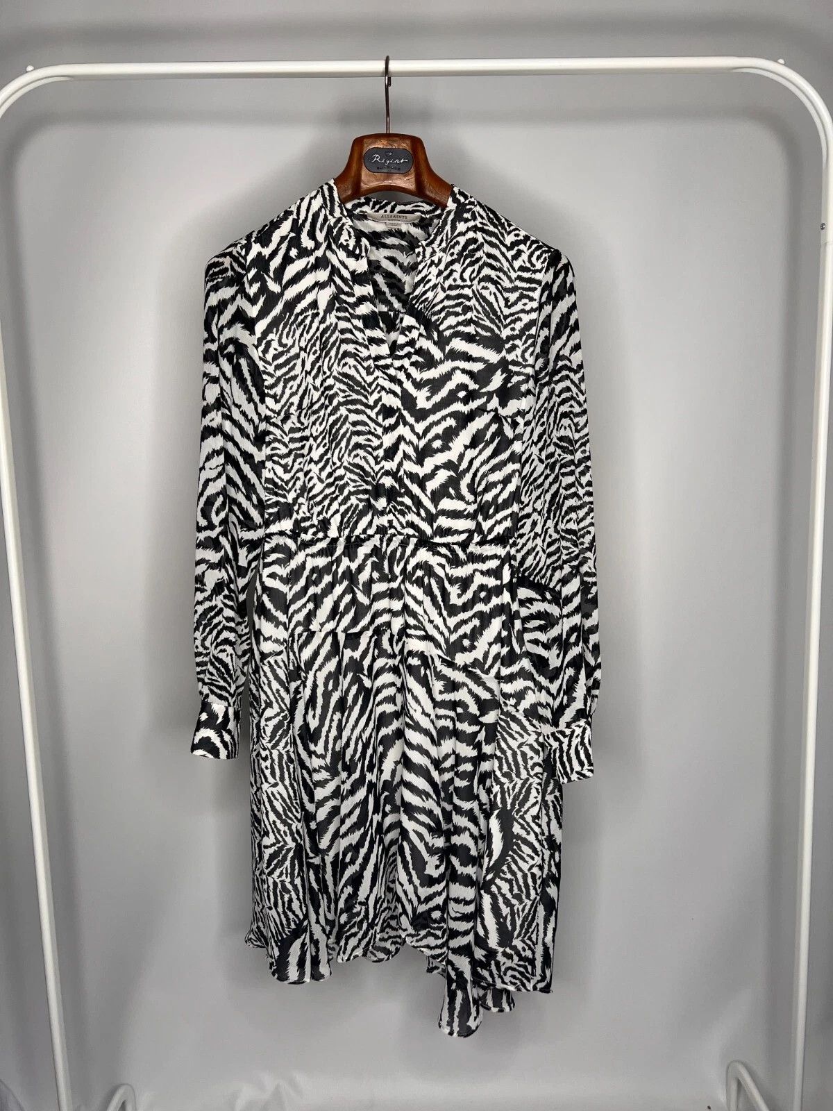 Allsaints Allsaints Martina Remix Dress Animal Zebra Pattern Size M / US 6-8 / IT 42-44 - 4 Thumbnail