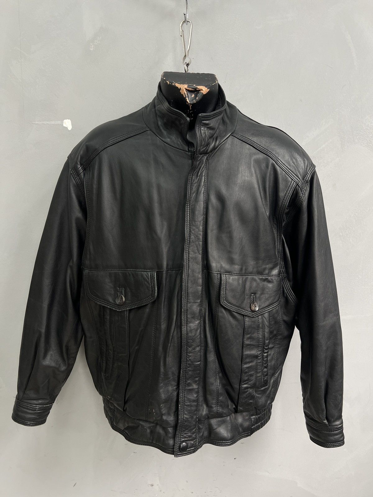 Leather Oversized balenciaga style leather bomber jacket y2k hype Size US S / EU 44-46 / 1 - 1 Thumbnail