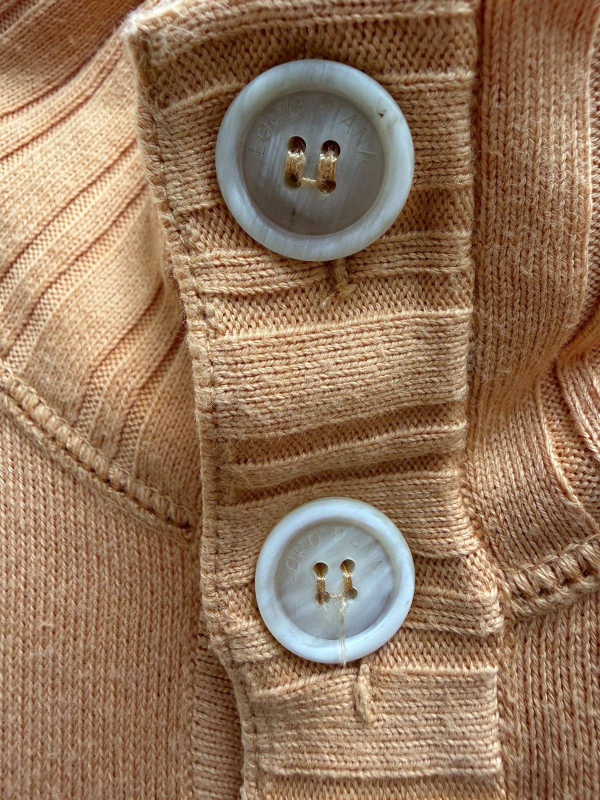 Loro Piana Loro Piana Button Mock Neck Sweater Peach Orange Size US M / EU 48-50 / 2 - 4 Thumbnail