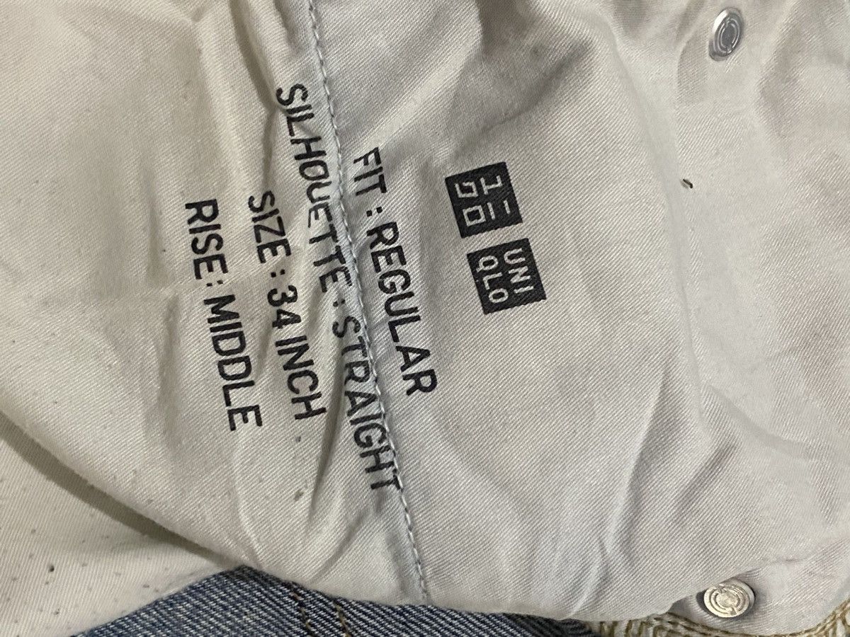 Japanese Brand × Uniqlo Uniqlo Japan Selvedge Dirty Wash Blue Ripped Jeans Denim Size US 38 / EU 54 - 16 Thumbnail