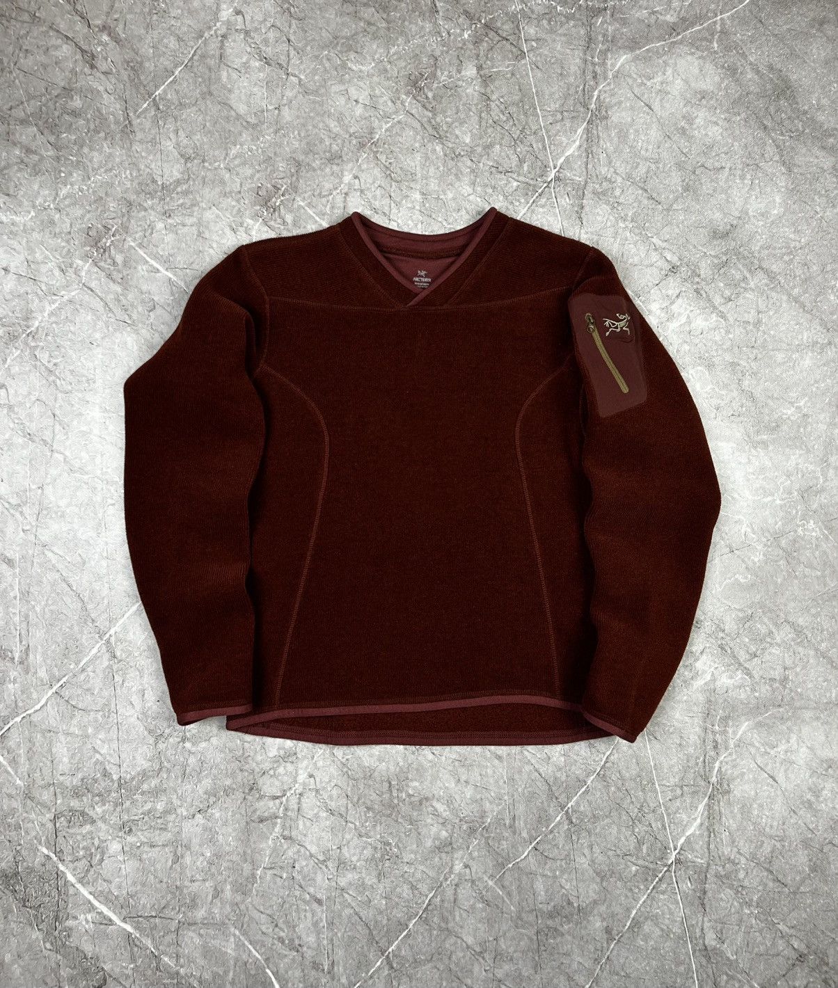Arc'teryx Vintage Arctery Polartec Fleece Burgundy Pullover Size S / US 4 / IT 40 - 4 Thumbnail