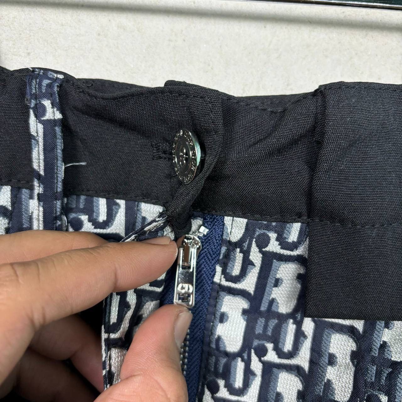 Christian Dior Monsieur Dior SS02 Oblique Monogram Skirt Blue Trotter John Galliano Size 25" / US 0 / IT 36 - 9 Thumbnail