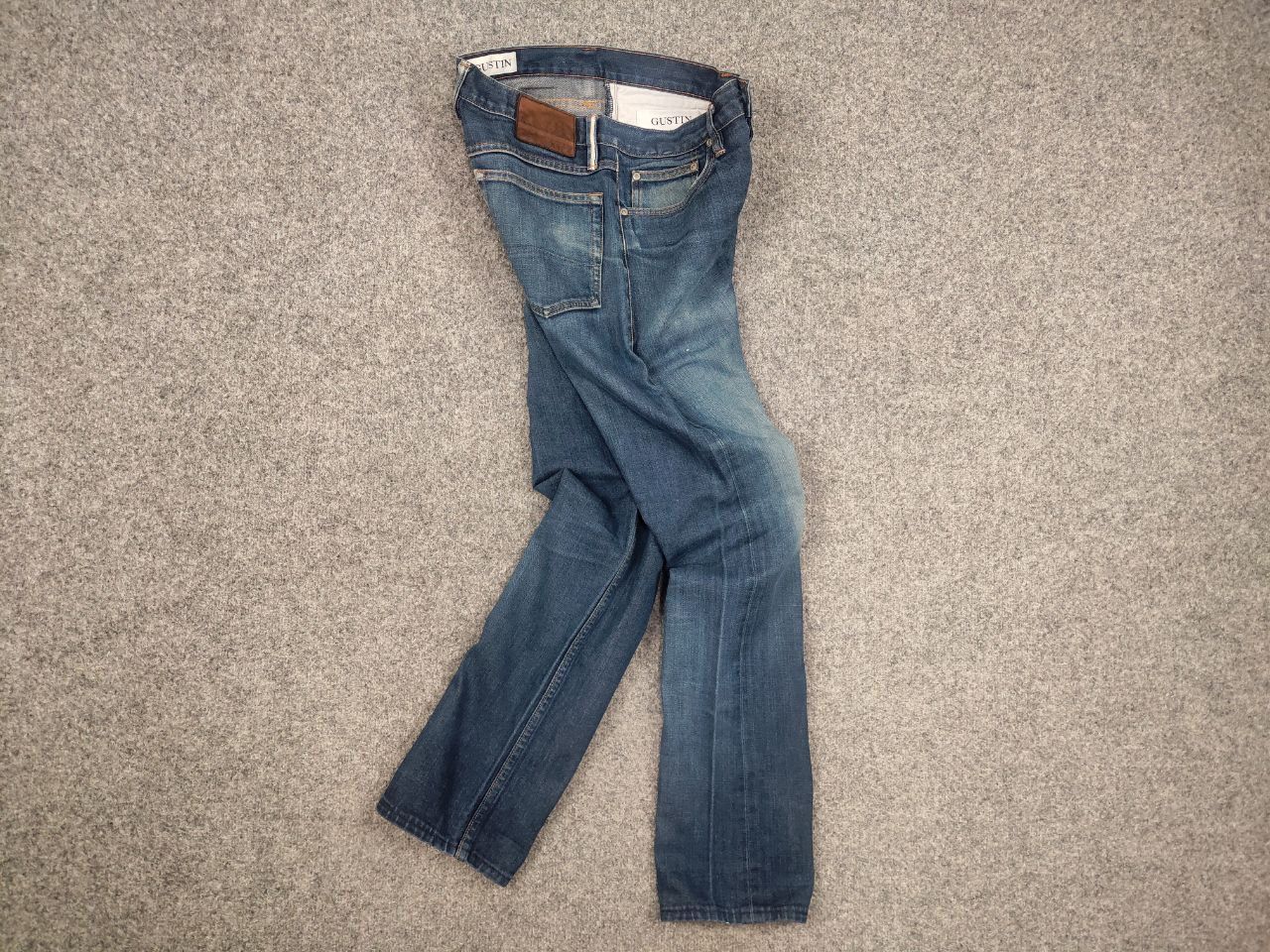 Gustin Gustin Selvedge Raw Blue Faded denim Slim Fit Jeans Size US 32 / EU 48 - 12 Thumbnail