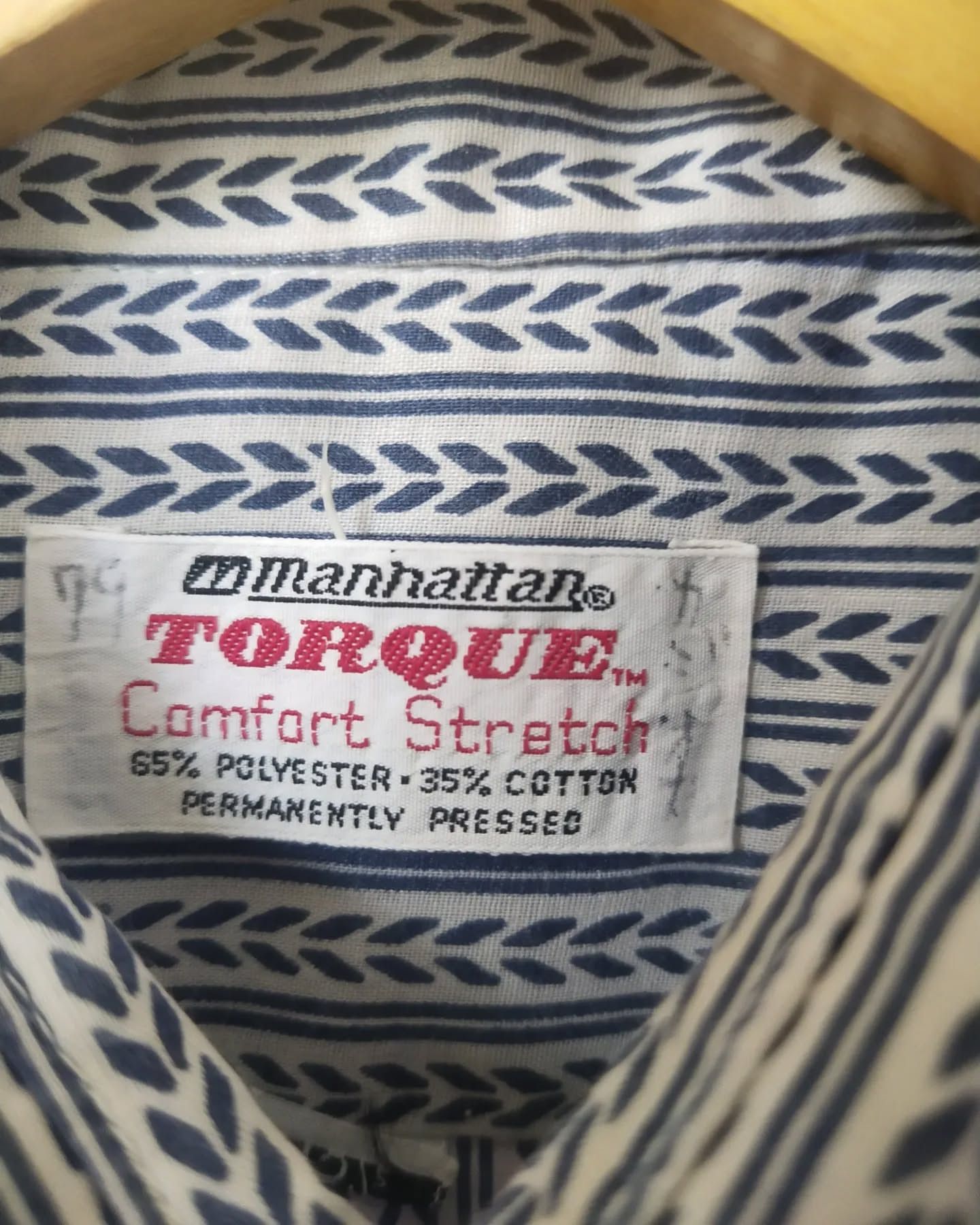 Vintage True Vintage Manhattan TORQUE Patterned Short Sleeve Shirt Size US L / EU 52-54 / 3 - 3 Thumbnail